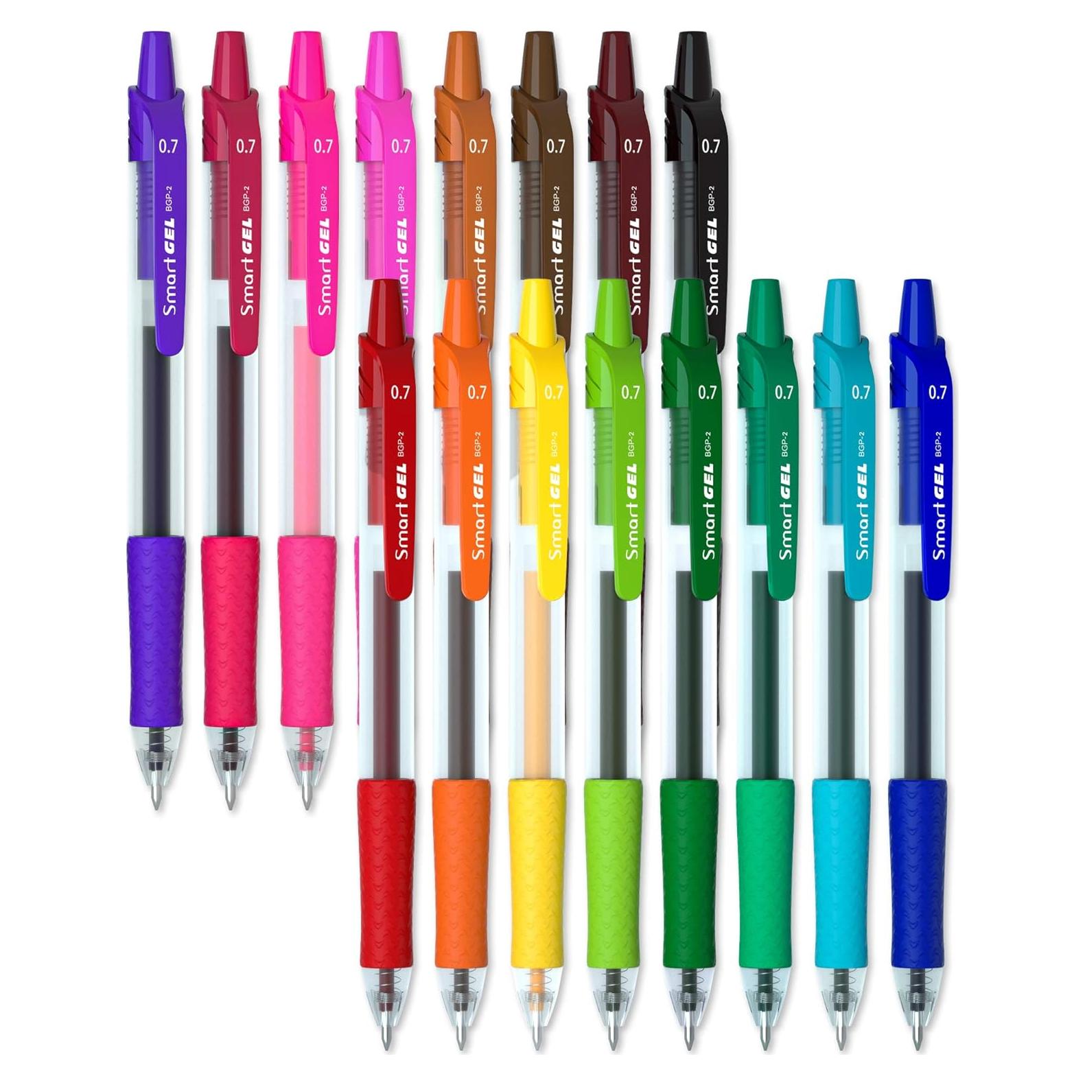 Juego de 16 bolígrafos de gel retráctiles Smart Color Art 0.7mm