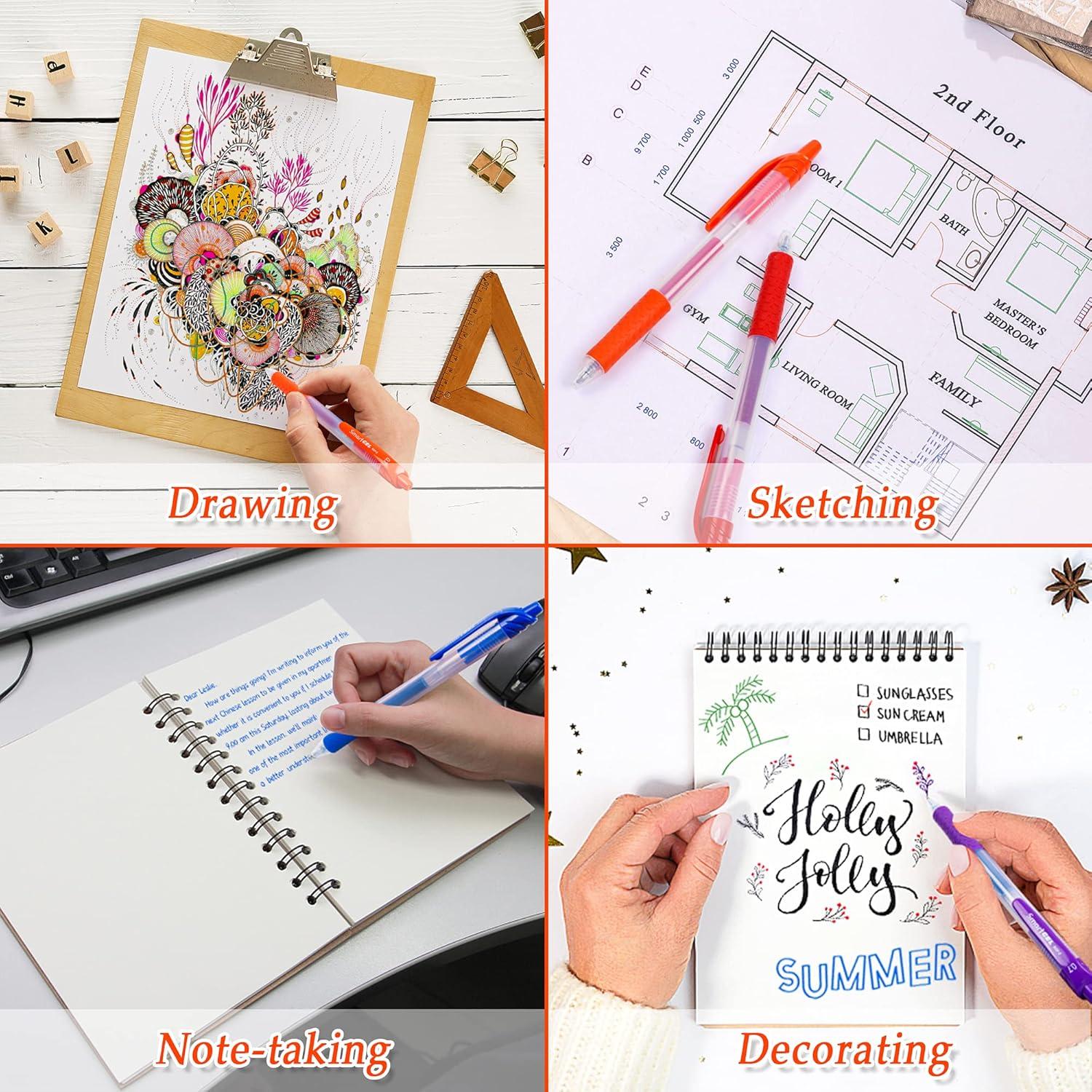 Juego de 16 bolígrafos de gel retráctiles Smart Color Art 0.7mm