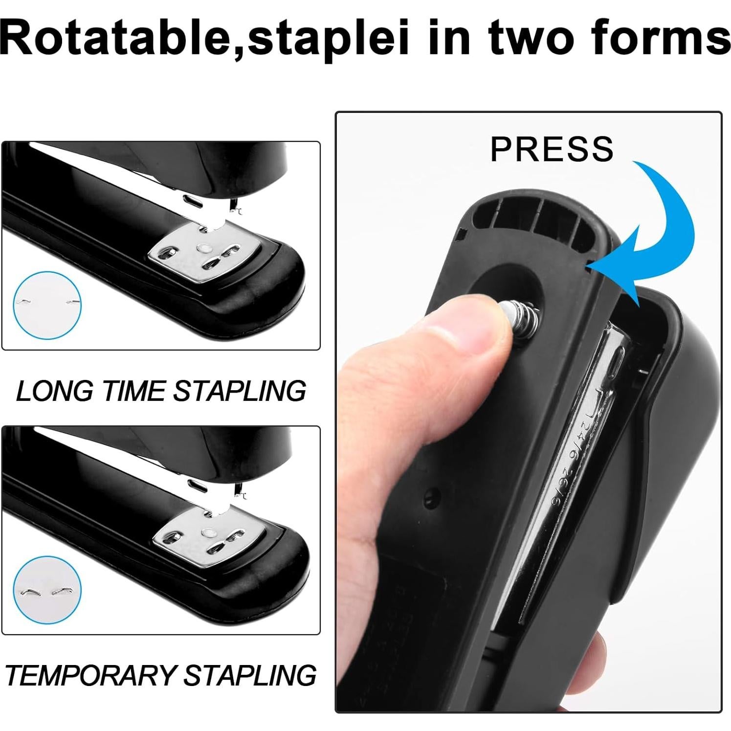 Grapadora Automática GROLENT Negra 25 Hojas + 1000 Grapas
