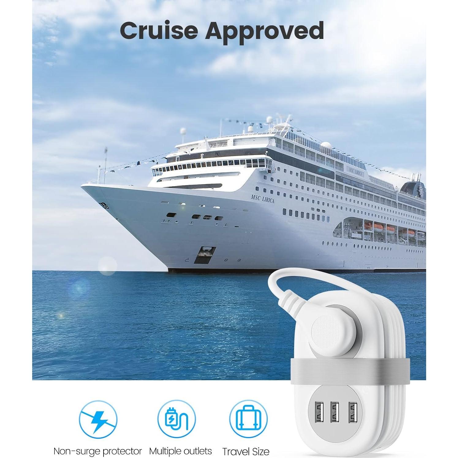 Regleta de Viaje ORICO AP3-2A3U-US-WH con 2 Salidas AC y 3 USB