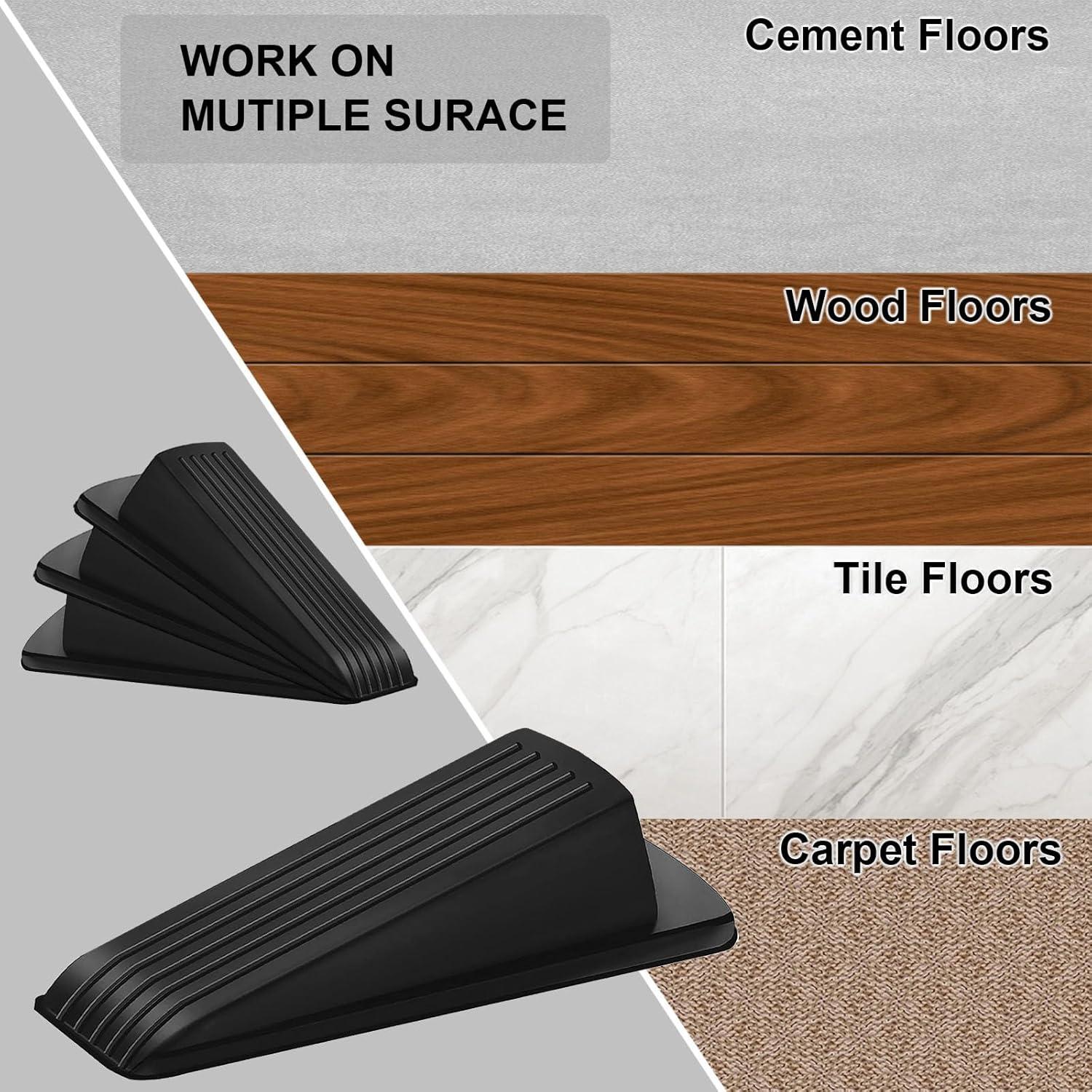 12 Tapones para Puertas Beieverluck de Goma Montaje Suelo