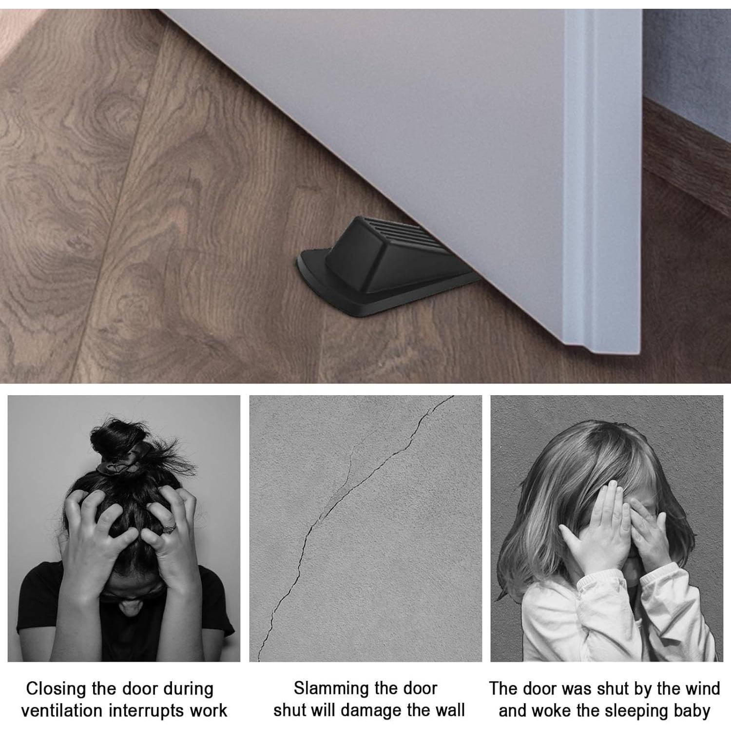 12 Tapones para Puertas Beieverluck de Goma Montaje Suelo