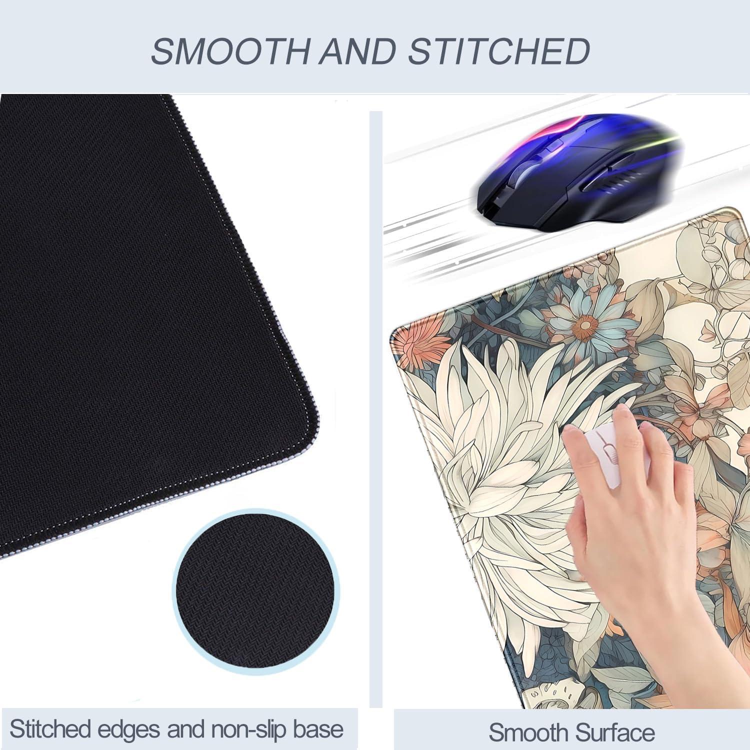 Alfombrilla de Escritorio Grande Nasdalgias 80x40cm Floral Boho