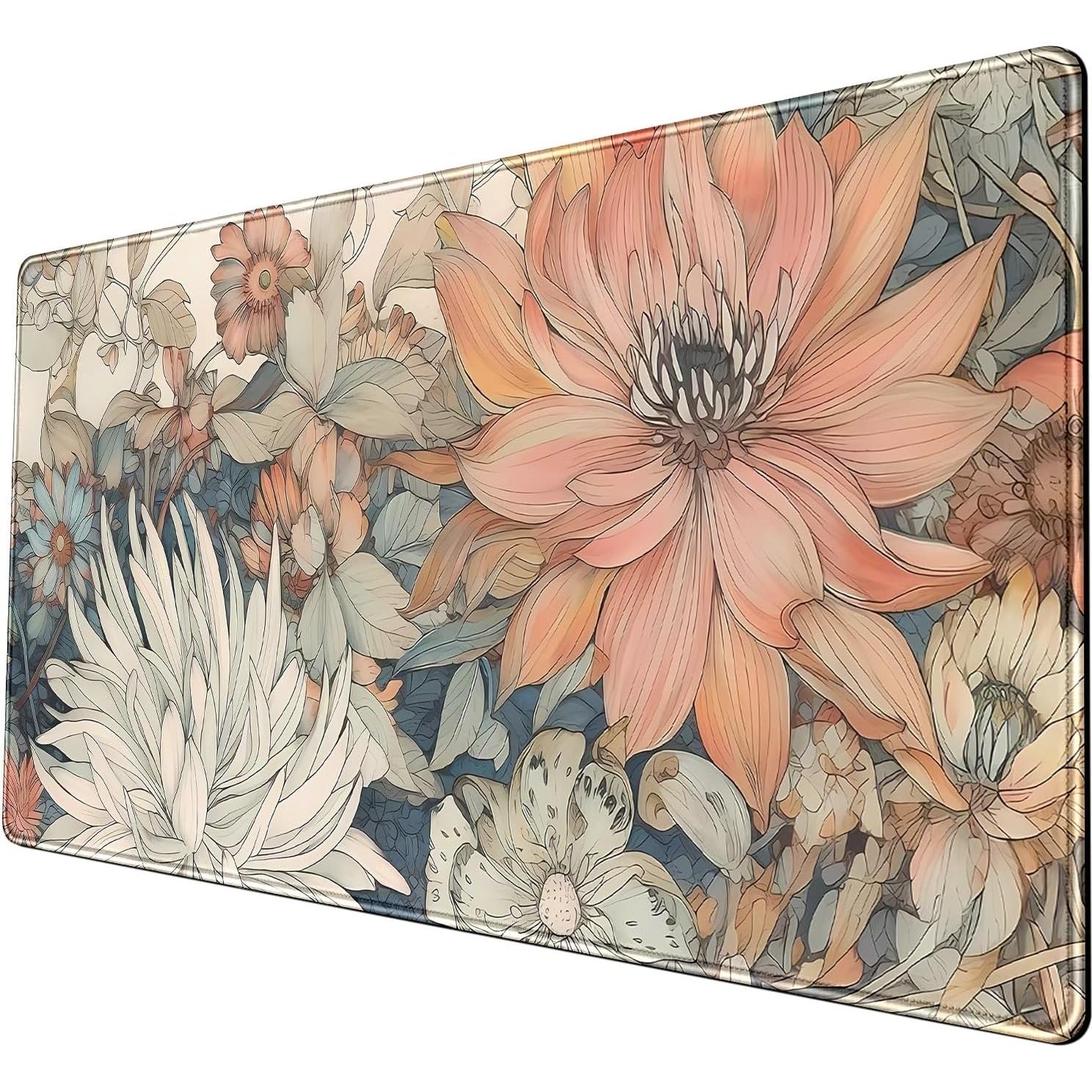 Alfombrilla de Escritorio Grande Nasdalgias 80x40cm Floral Boho