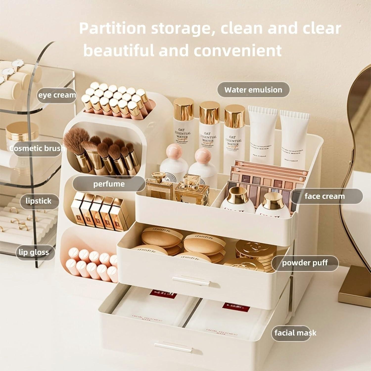 Organizador de Maquillaje KQJS Todo Crema 36.3x19.3x25.9 cm