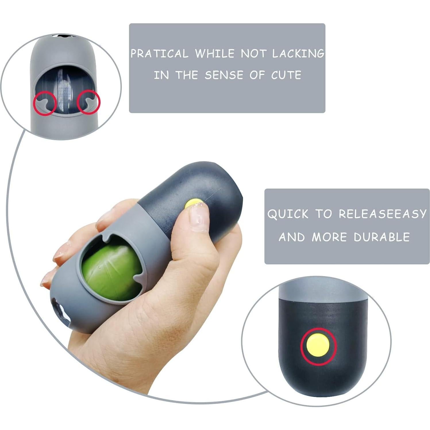 Paquete de 2 Dispensadores de Bolsas de Excremento Morn Light con Linterna