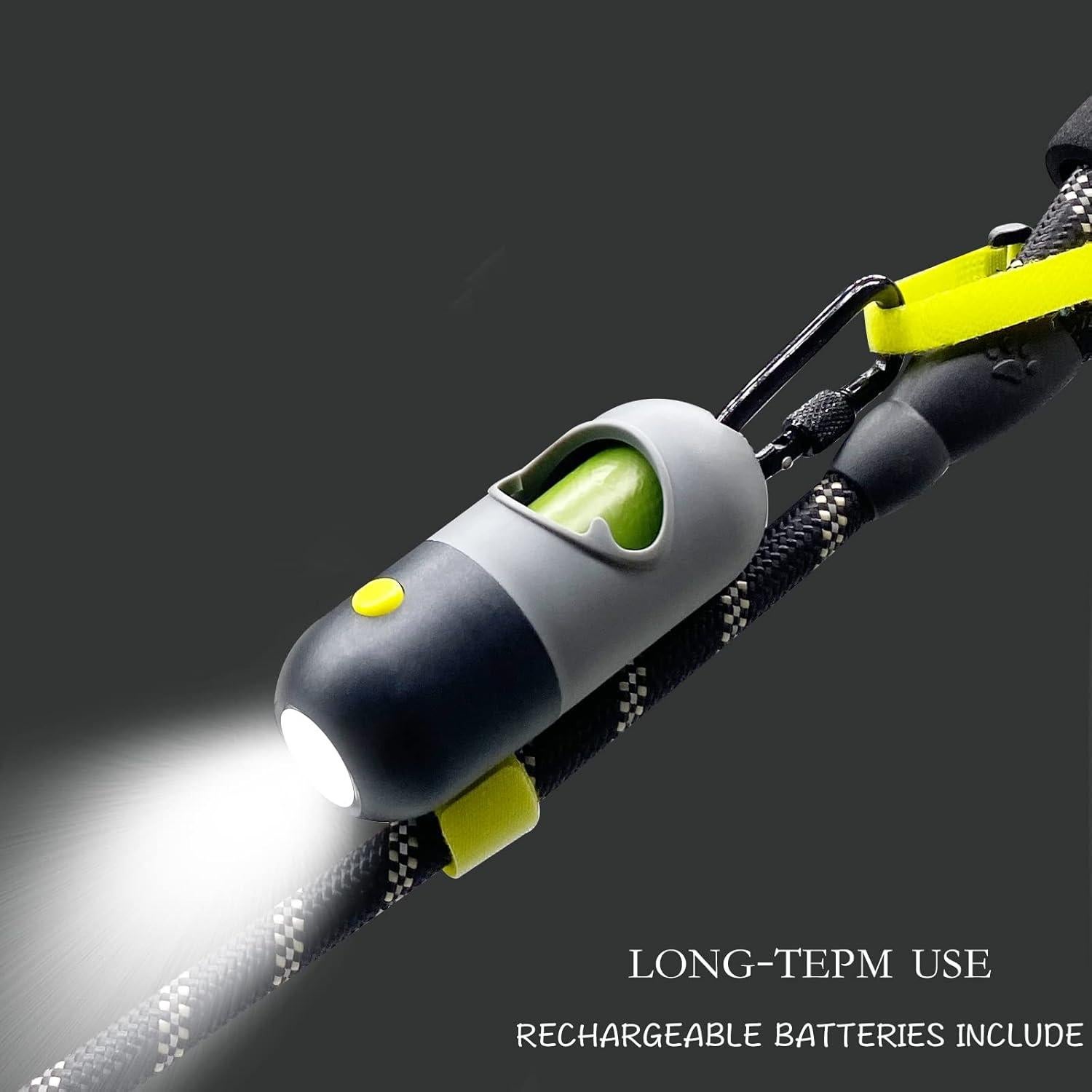 Paquete de 2 Dispensadores de Bolsas de Excremento Morn Light con Linterna