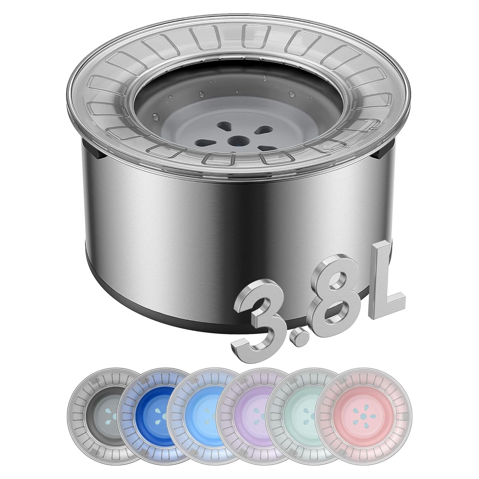 Tazón de Agua para Perros Heouvo 3.8L Antideslizante y Sin Derrames