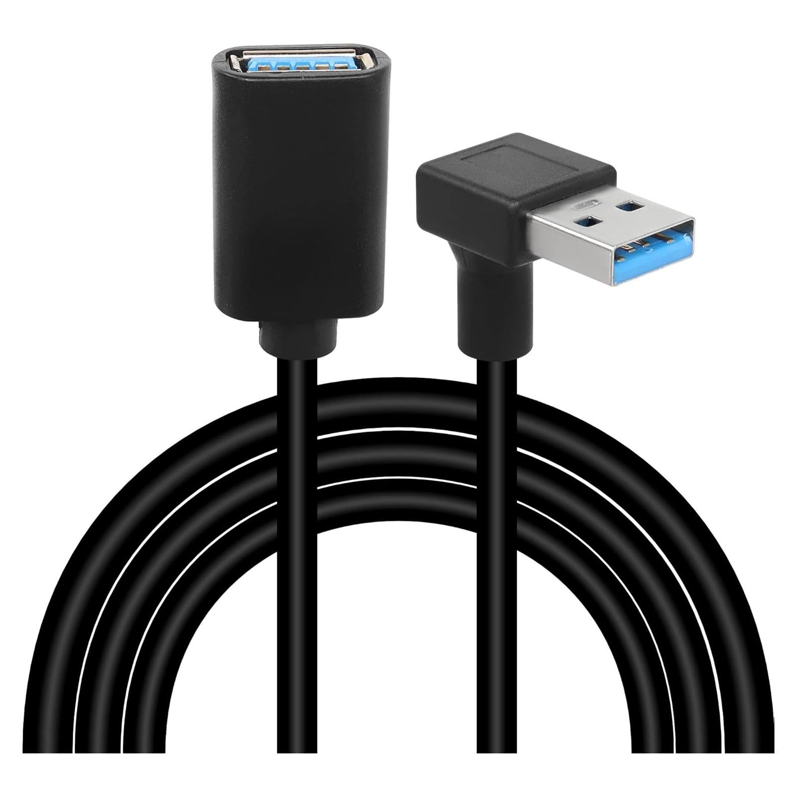 Cable de Extensión USB 3.0 GELRHONR 1M Ángulo Abajo 90°