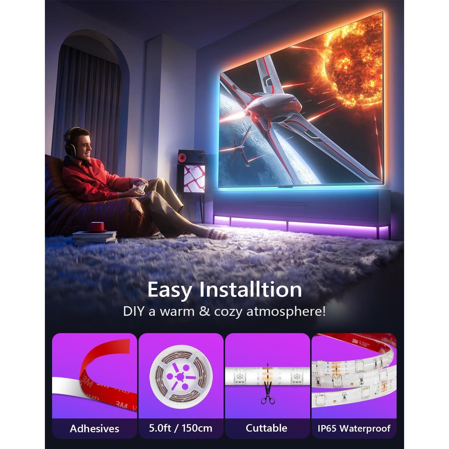 Tira LED RGB WILLED con Sensor de Movimiento y Control Remoto