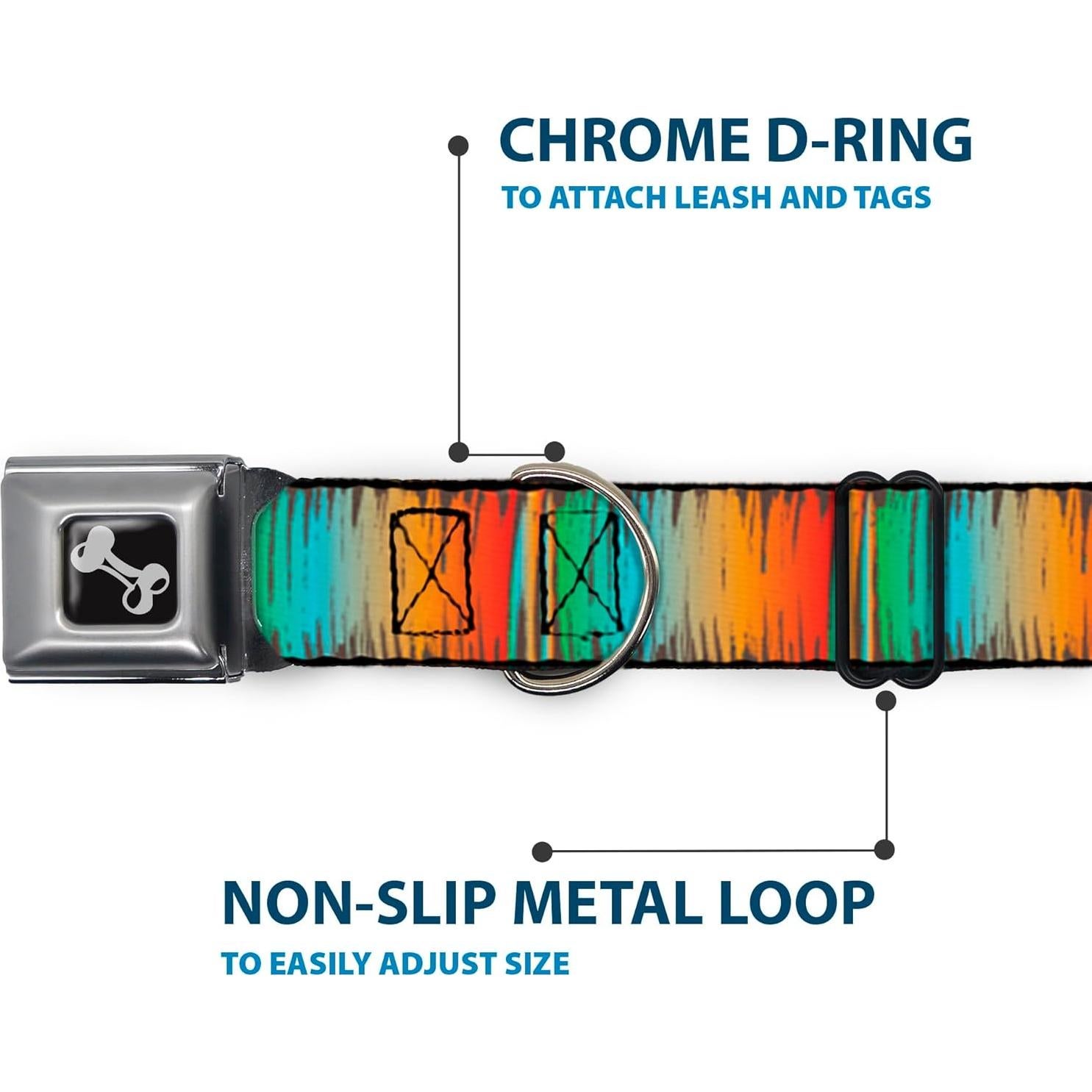 Collar para Perros Buckle-Down 24.1-33 cm Multicolor