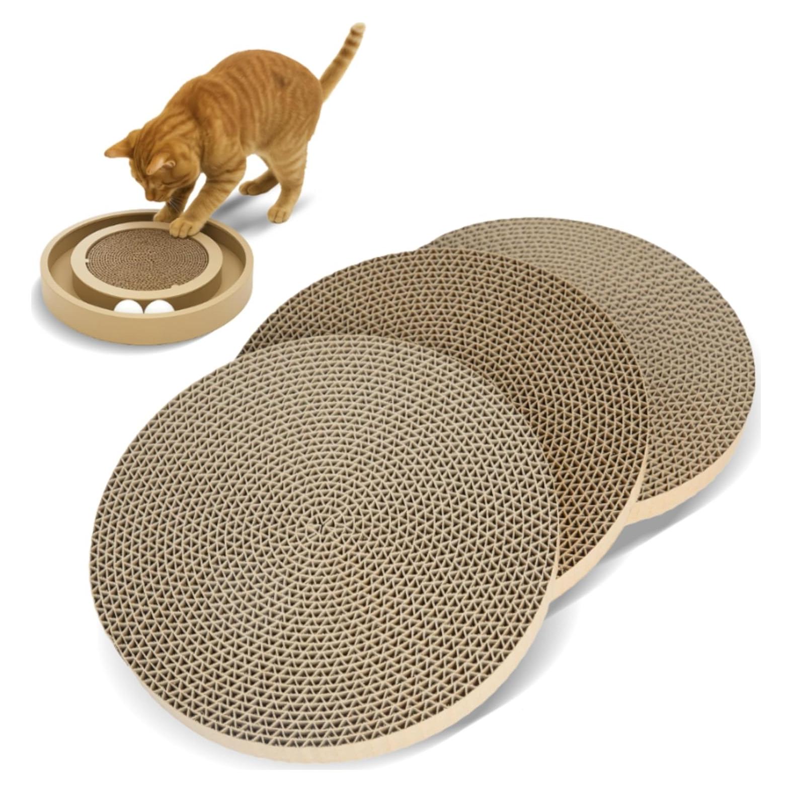 Rascador para Gato Mejores Suministros - Almohadilla Doble Cara 3 Unidades