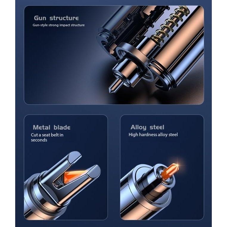 Beam Lab Life Hammer Car, Safe Hero Beamlab Life Hammer Car Escape Tool and Seatbelt Cutter (2PCS-A)