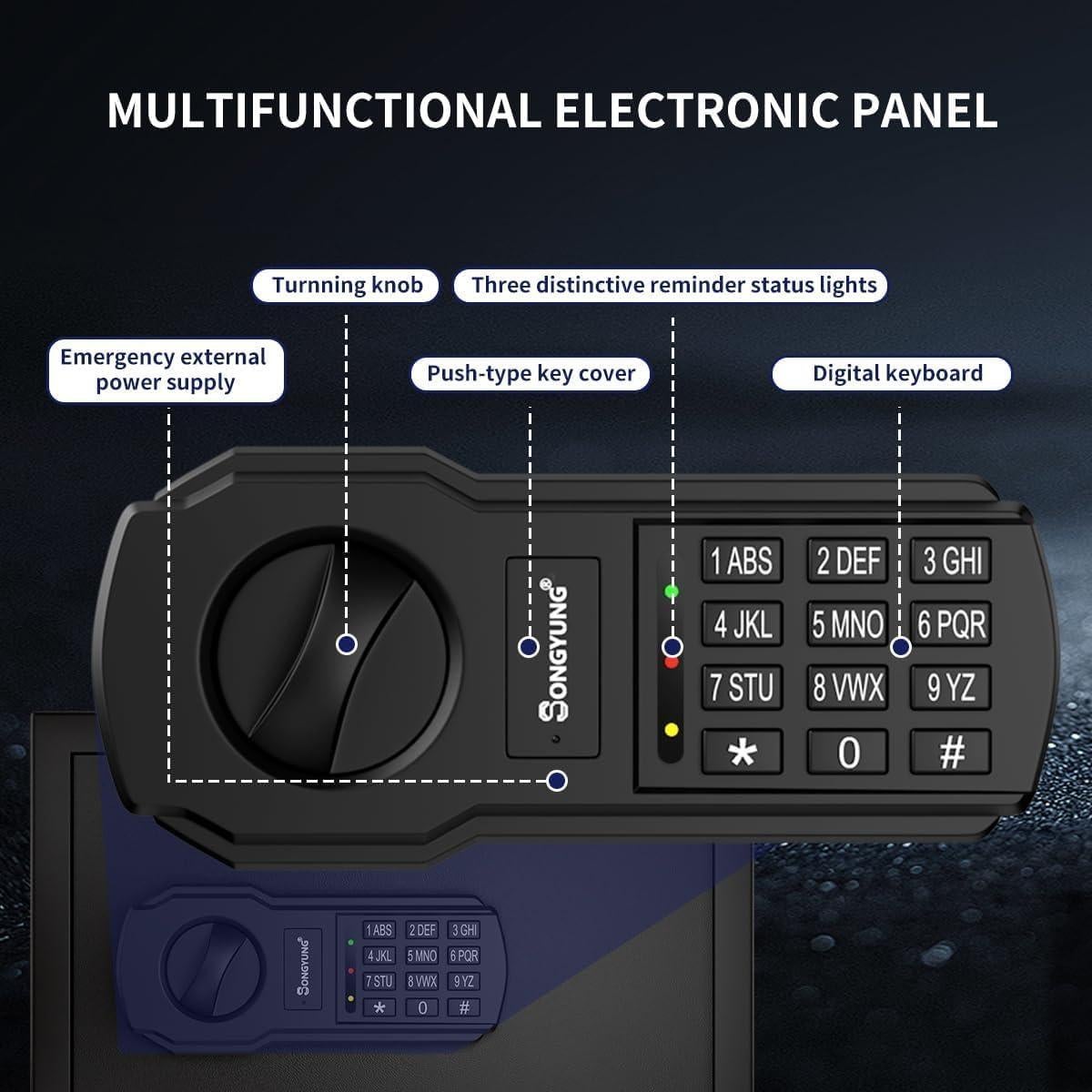 Caja Fuerte Electrónica de Pared SongYung para 25 Llaves
