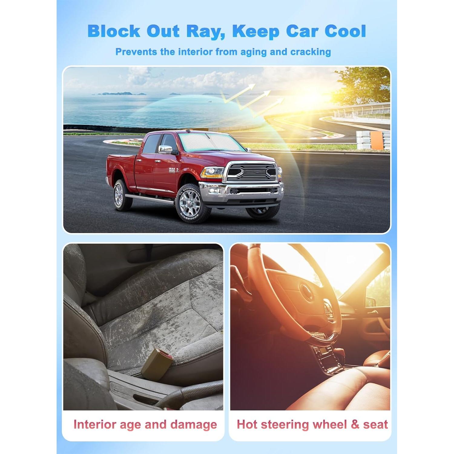 Protector Solar INSAUTO para Parabrisas Dodge RAM 2500 3500 2010-2025