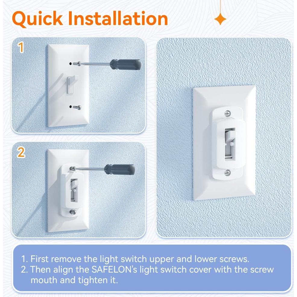 SAFELON 6 PCS Protector de Interruptor de Luz para Niños