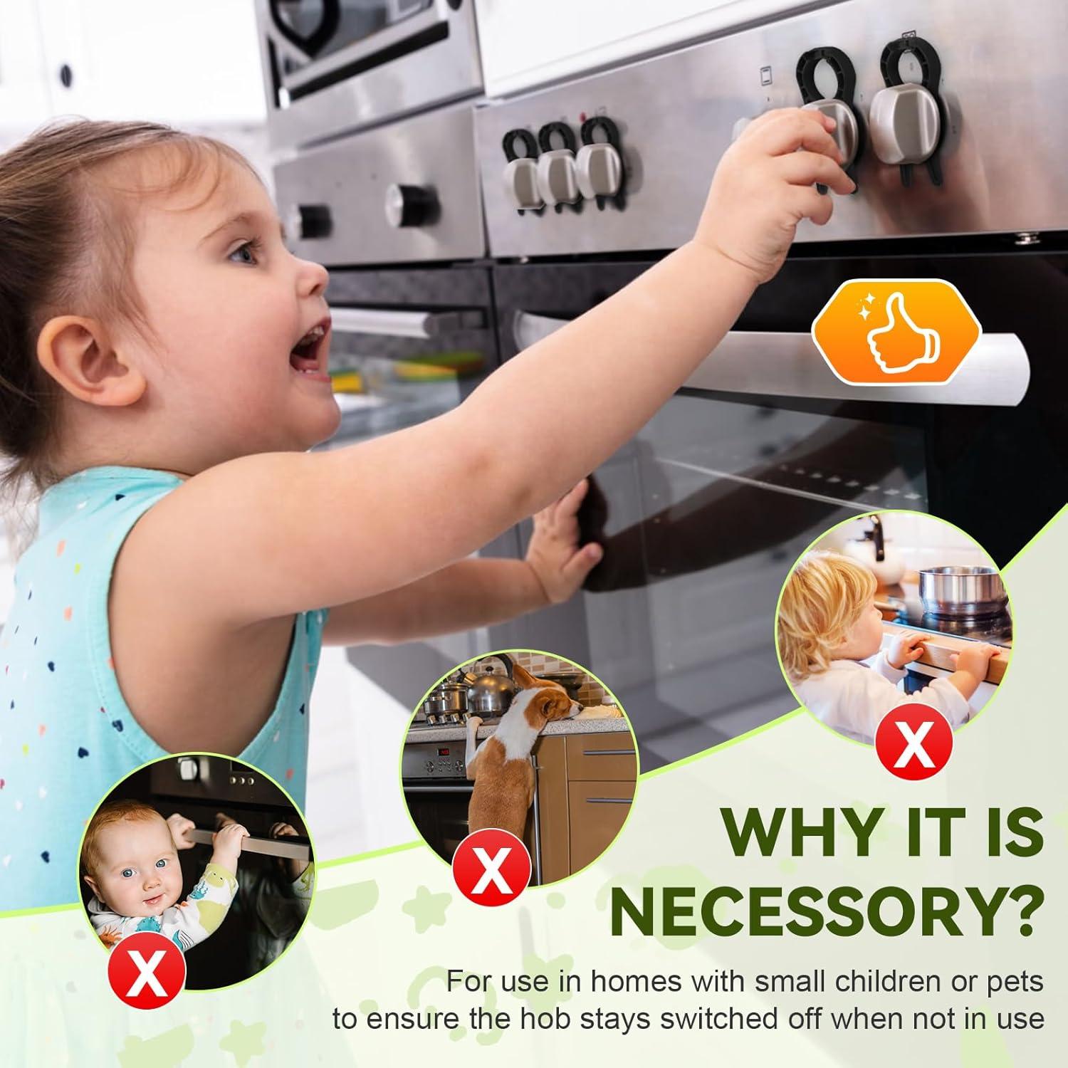 Bloqueos de Perillas de Estufa a Prueba de Bebés - 5 Unidades