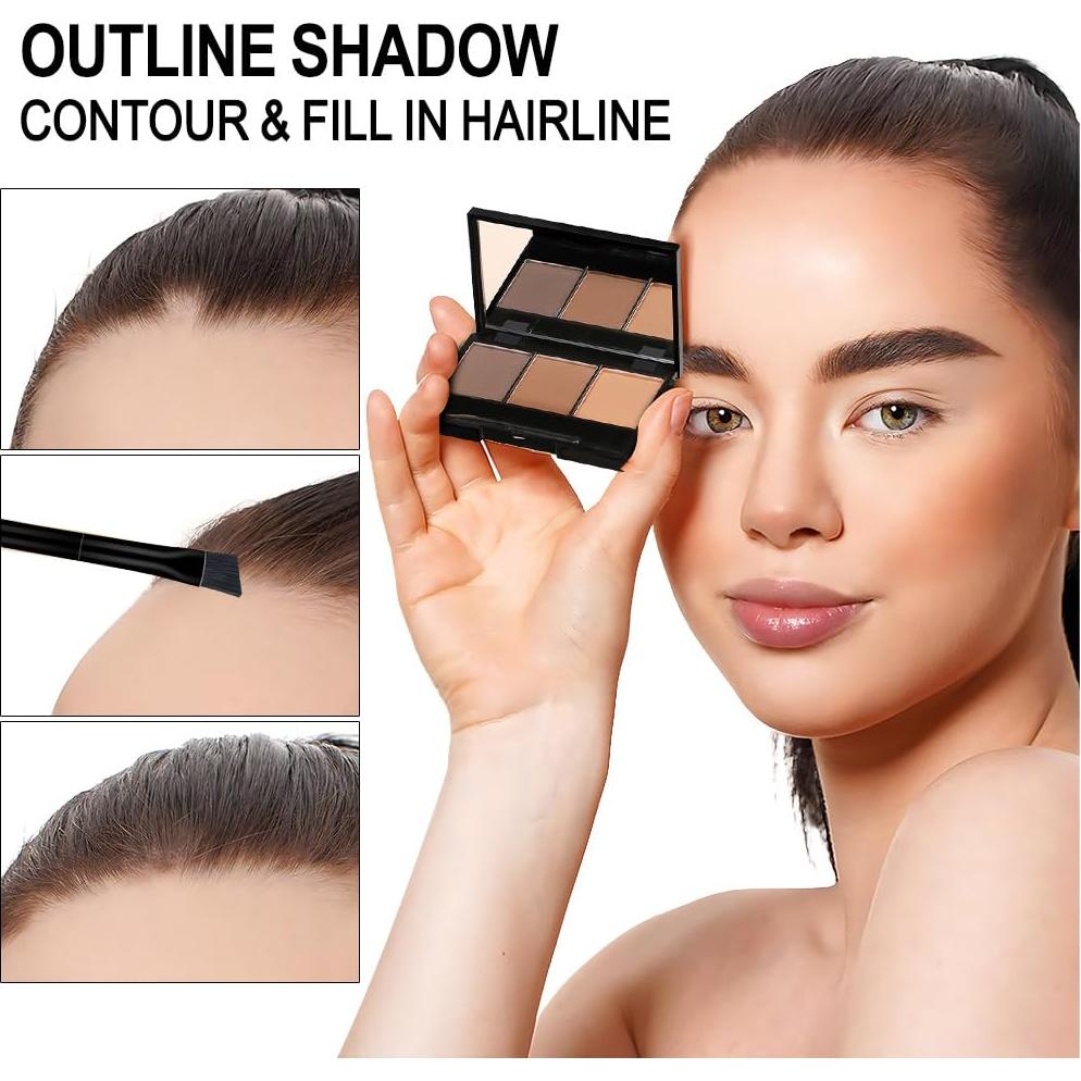 Kit de Polvo para Cejas CAKAILA 3 Tonos Impermeable 32g