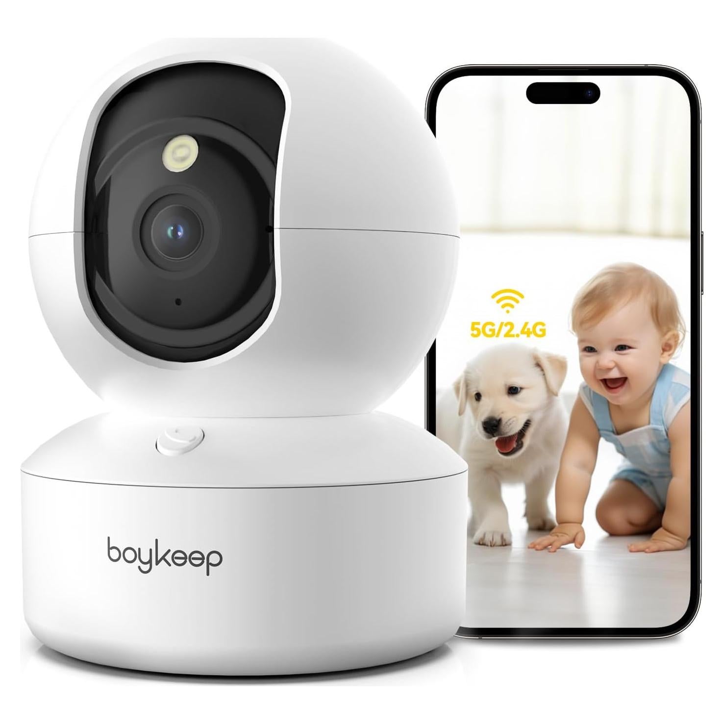 Cámara de Seguridad Interior Boykeep K30 2K 360° WiFi