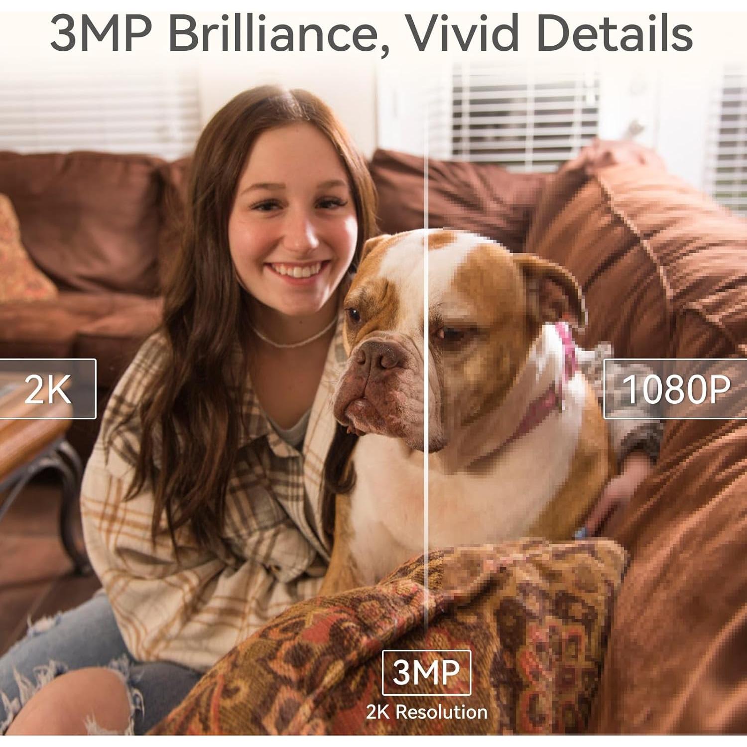 Cámara de Seguridad Interior Boykeep K30 2K 360° WiFi