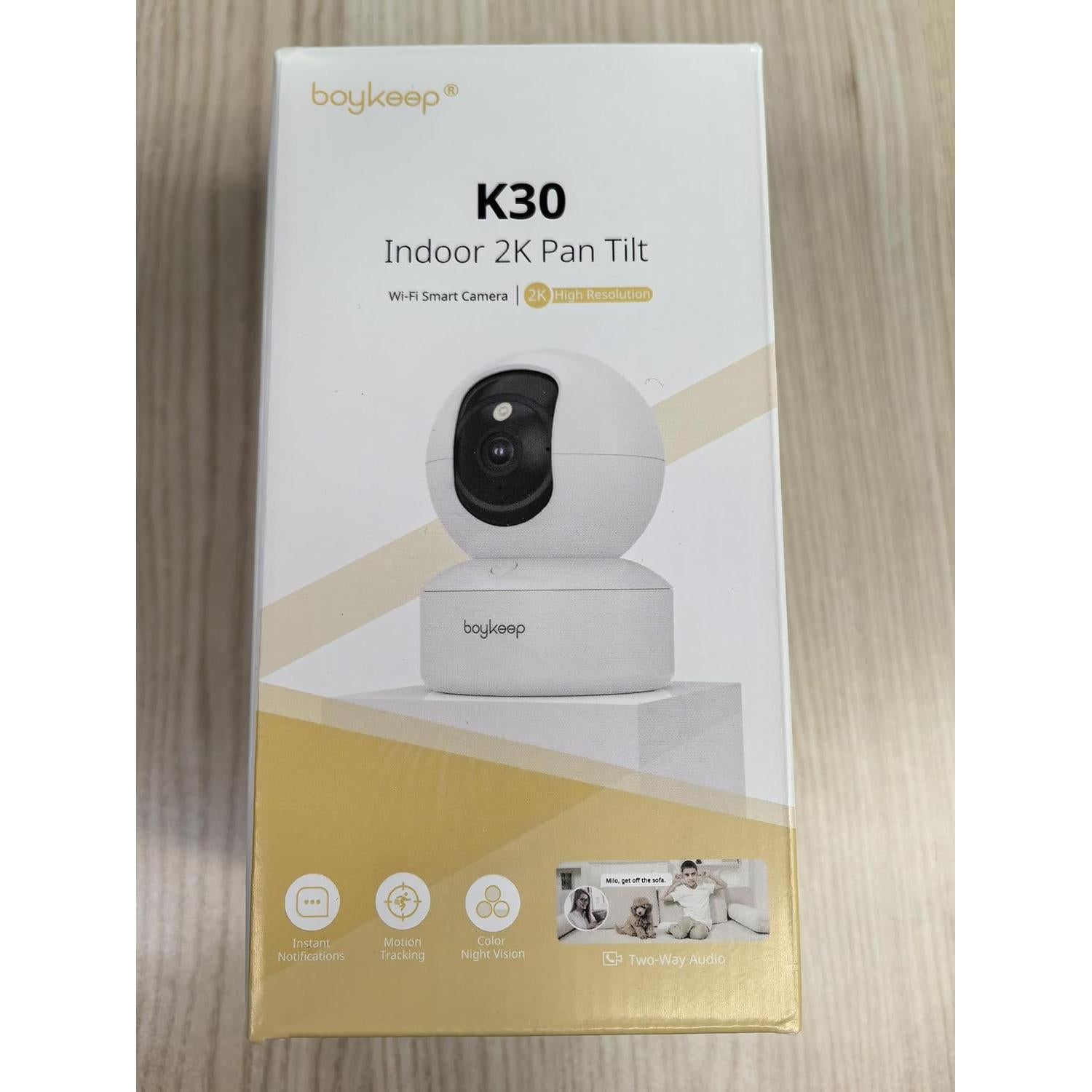 Cámara de Seguridad Interior Boykeep K30 2K 360° WiFi