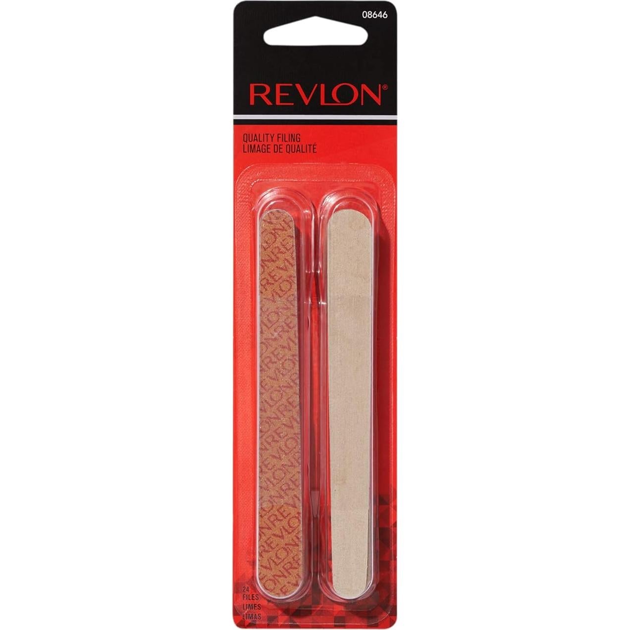 Revlon Compact Emery Boards Nail File, Dual Sided for Shaping and Smoothing Finger and Toenails, 24 Count