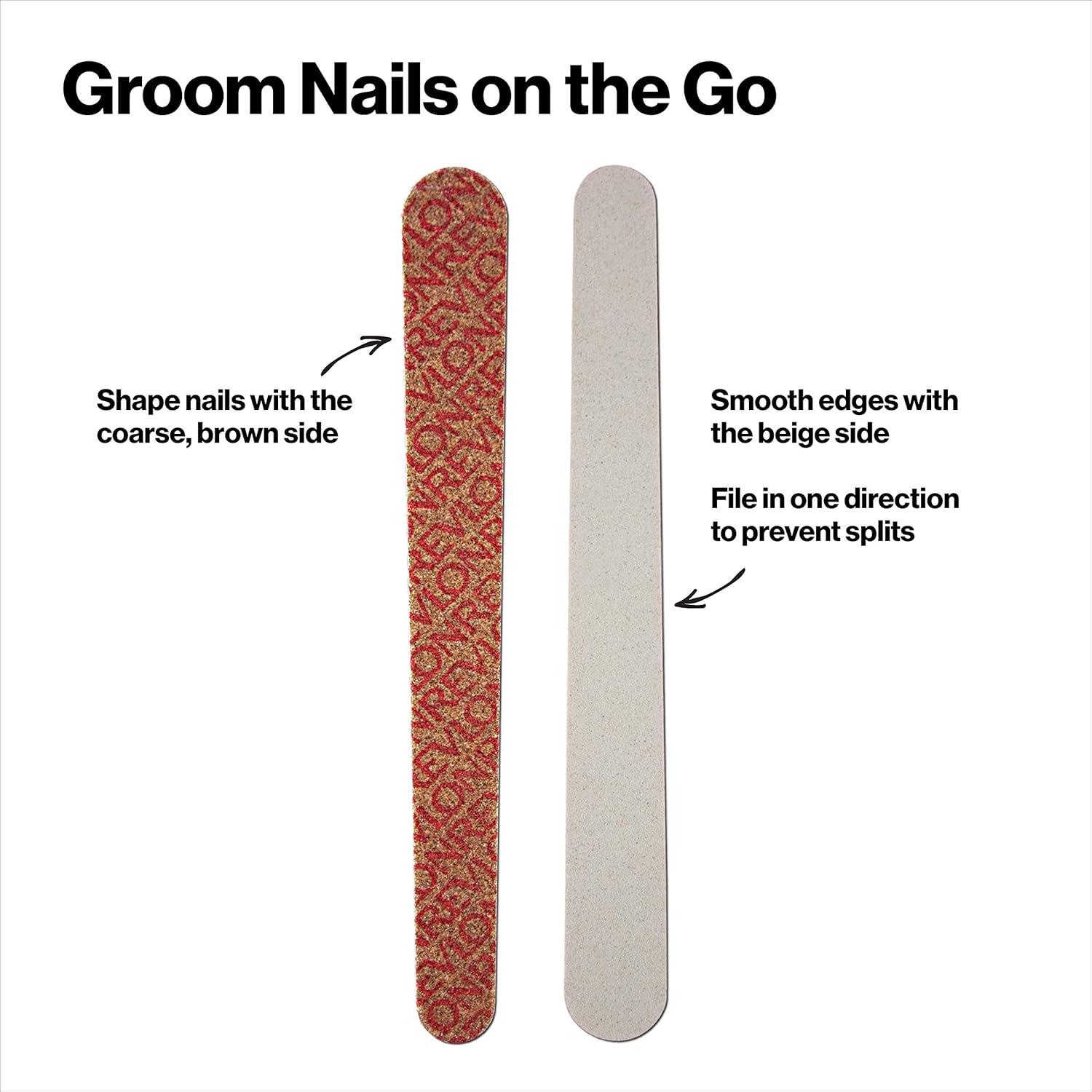 Revlon Compact Emery Boards Nail File, Dual Sided for Shaping and Smoothing Finger and Toenails, 24 Count