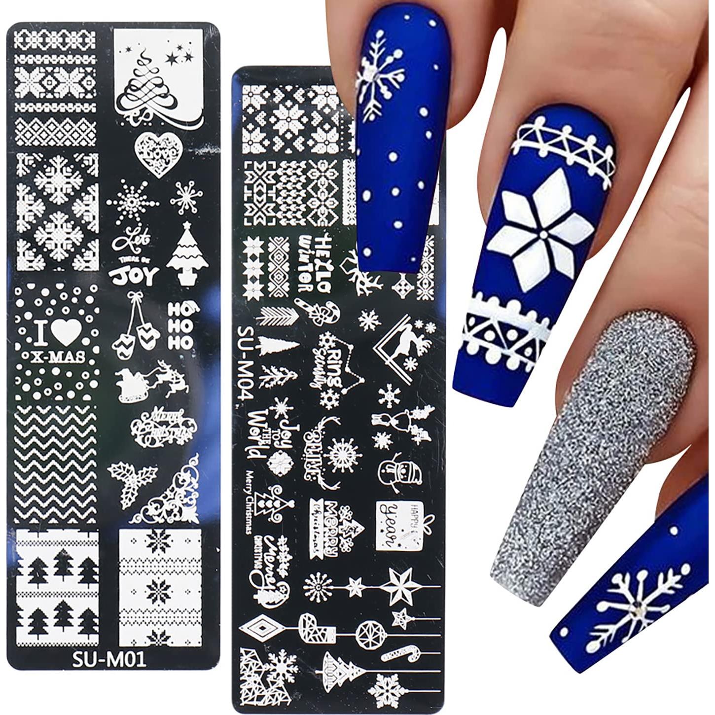 Kit de Estampado de Uñas Huamei Navidad 6 Piezas