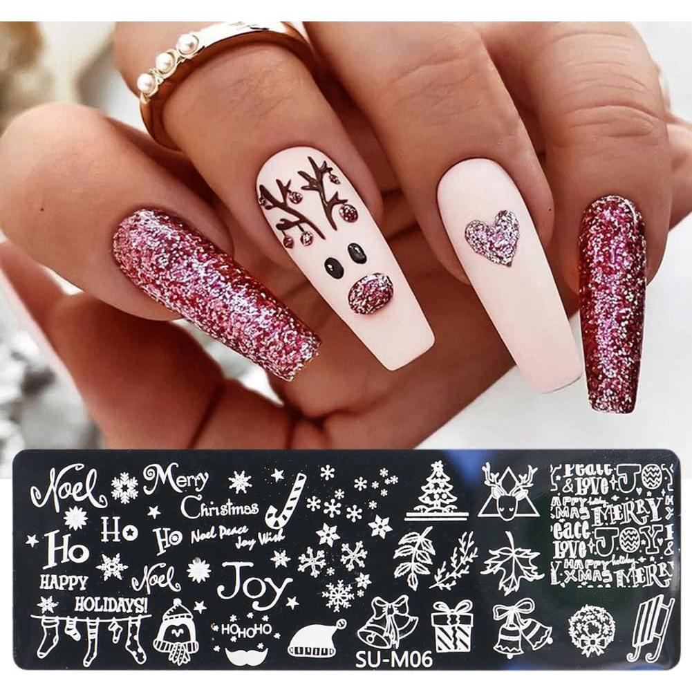 Kit de Estampado de Uñas Huamei Navidad 6 Piezas