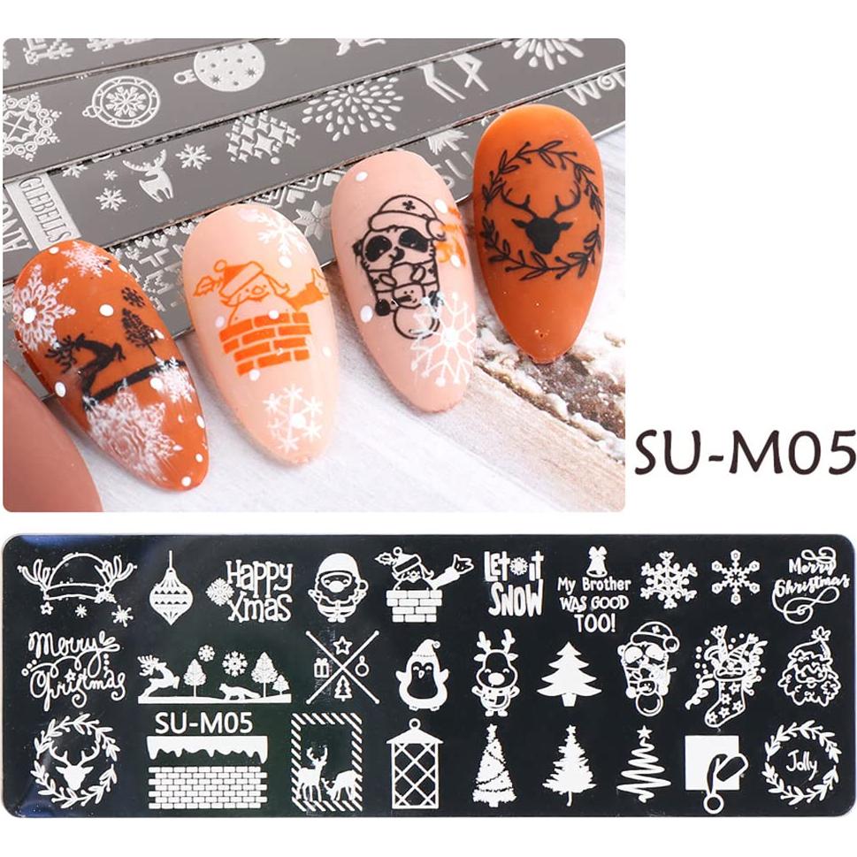 Kit de Estampado de Uñas Huamei Navidad 6 Piezas