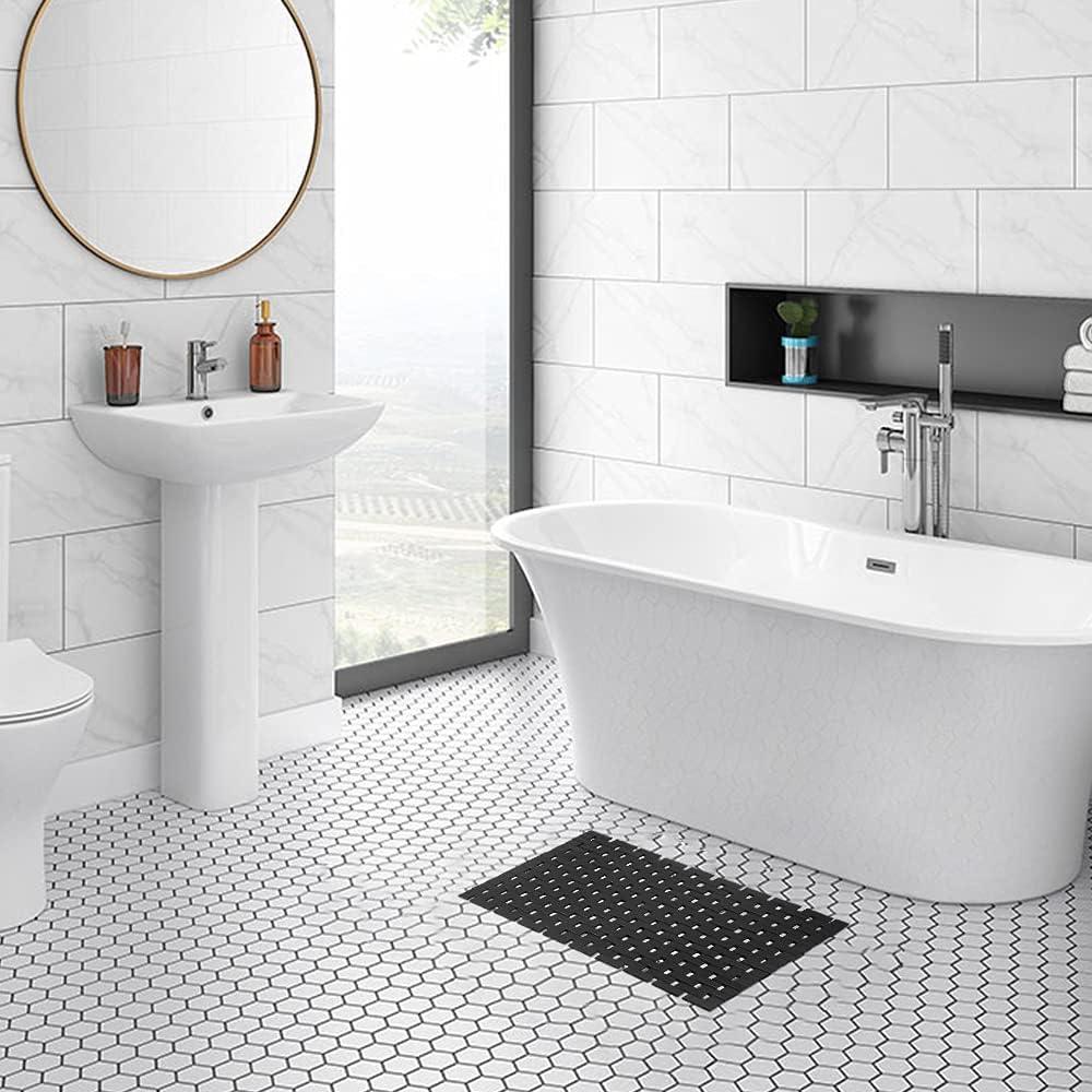 Alfombra de Baño de Bambú Fovlaurs 40x60 cm Antideslizante