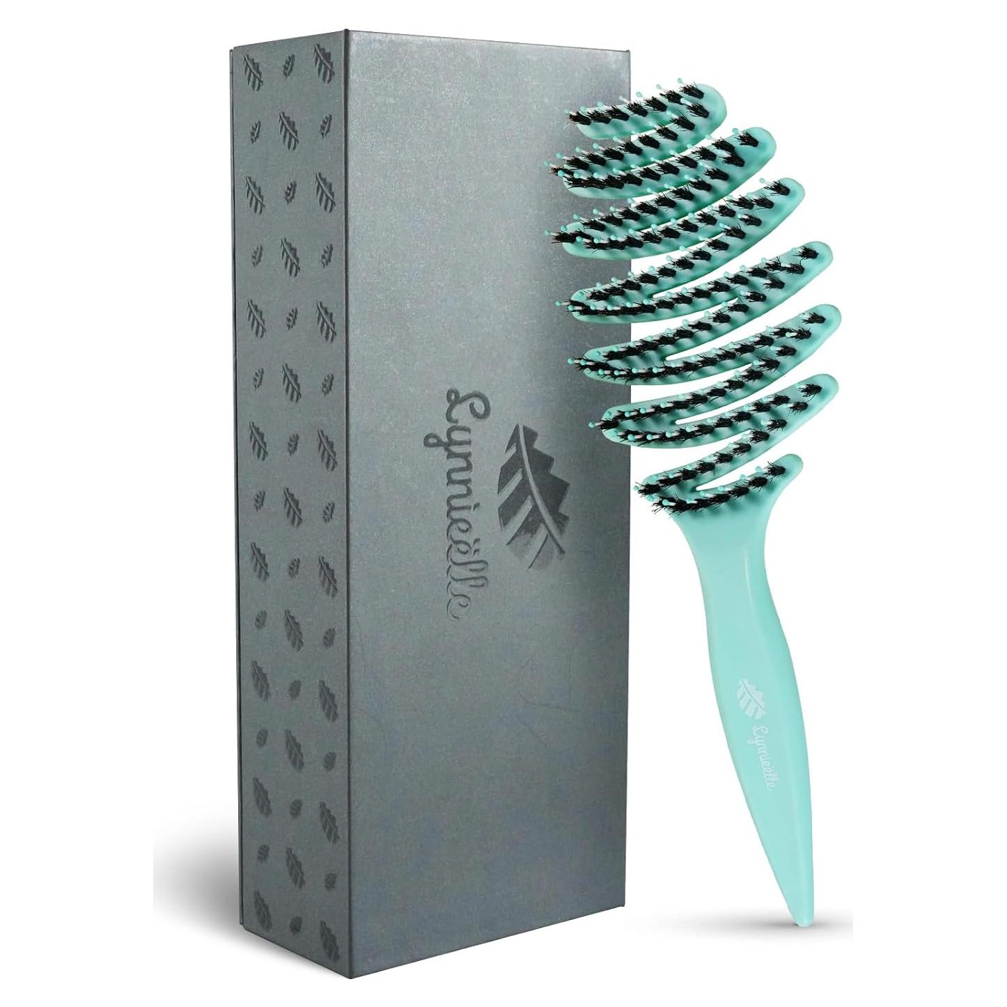 Cepillo de Cabello Lynnieëlle Aqua - Desenredante Ergonómico