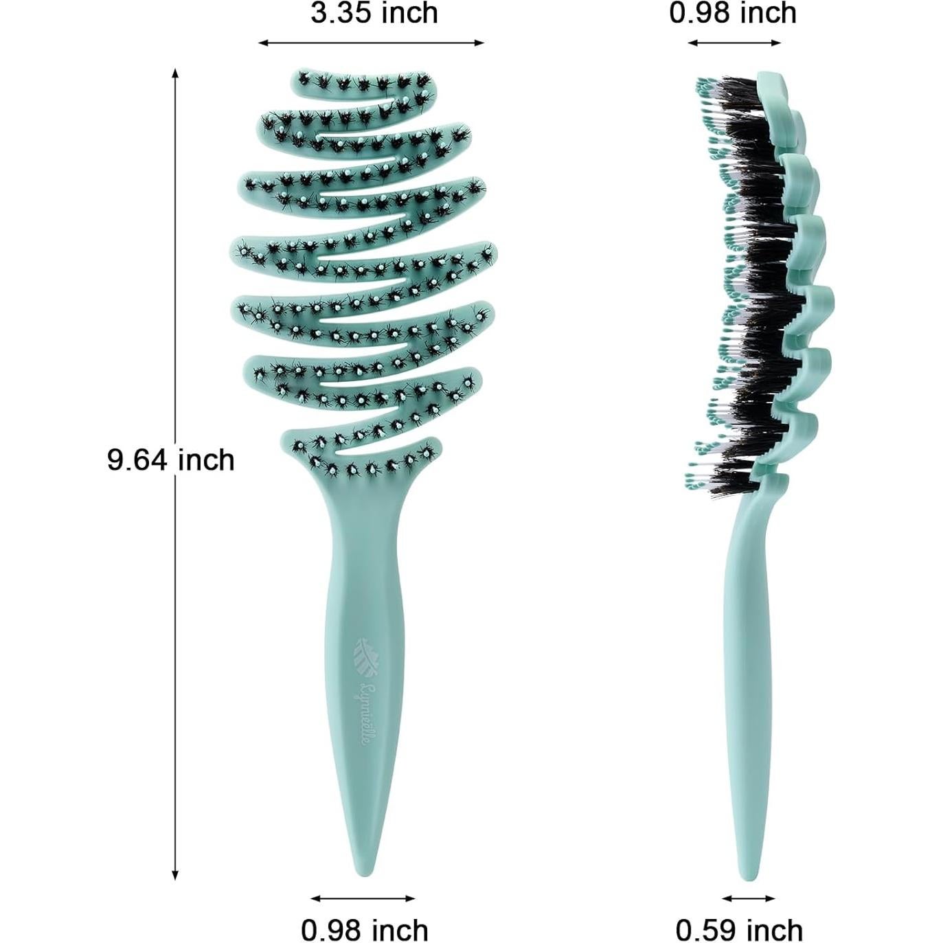 Cepillo de Cabello Lynnieëlle Aqua - Desenredante Ergonómico