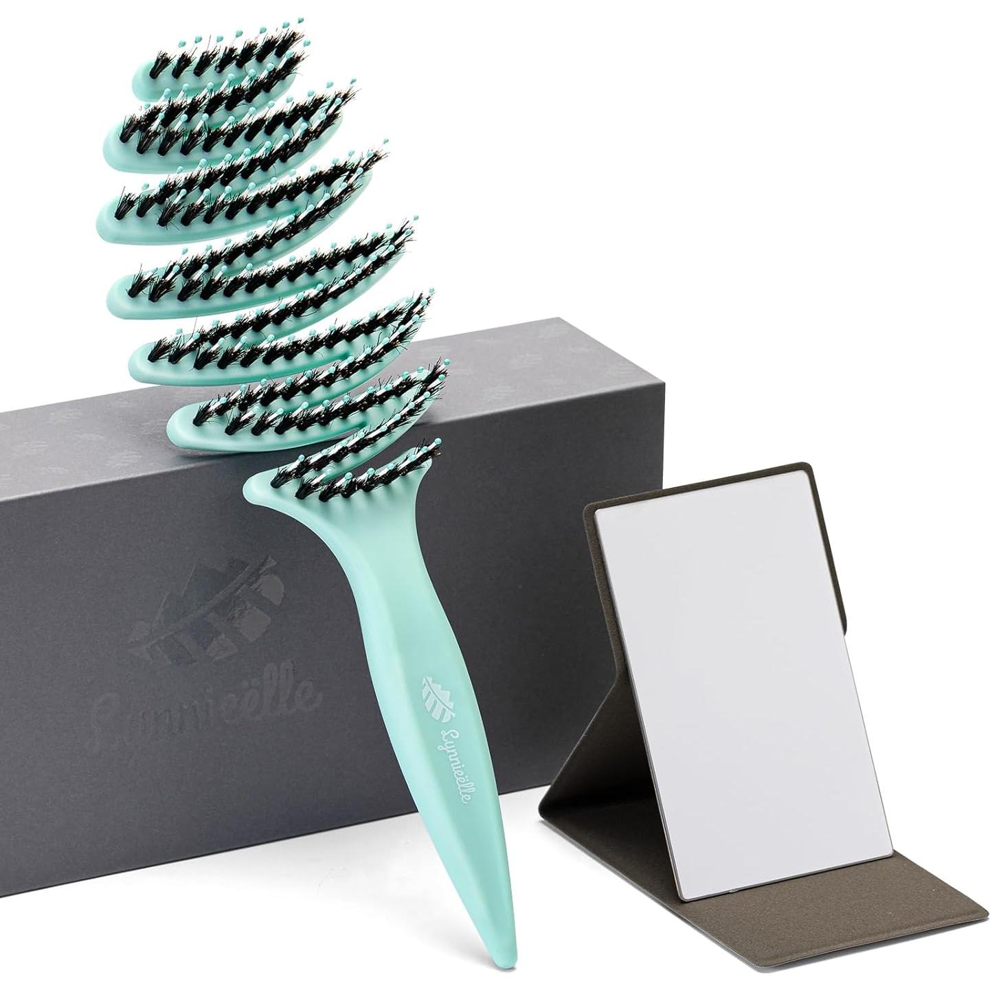 Cepillo de Cabello Lynnieëlle Aqua - Desenredante Ergonómico