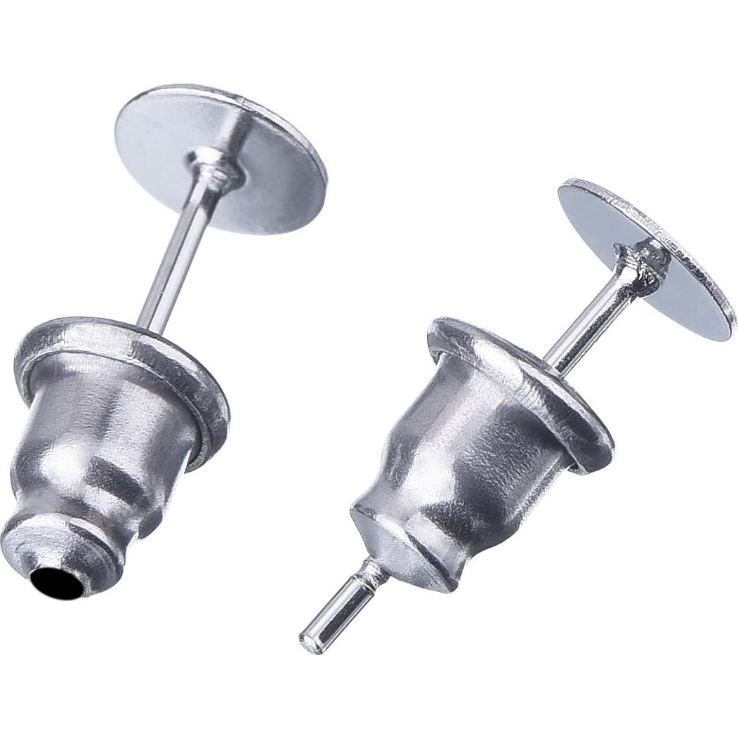 100 Piezas de Pendientes de Acero Inoxidable Outus Plata