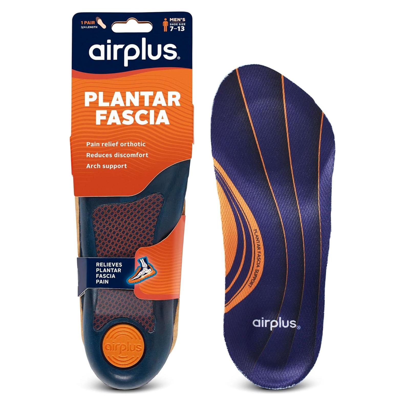 Plantillas Ortopédicas Airplus 3/4 para Fascitis Plantar - Gel y Soporte