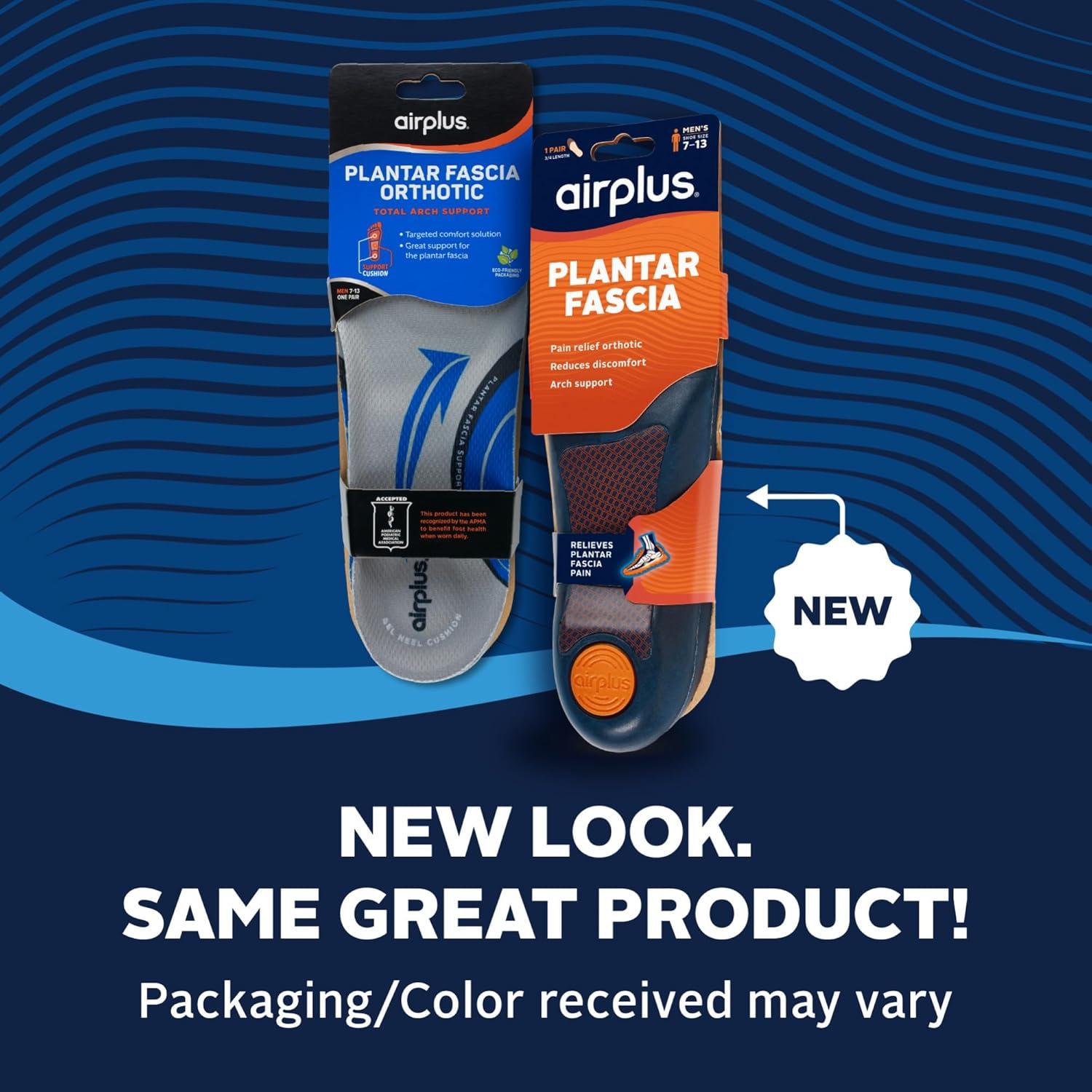 Plantillas Ortopédicas Airplus 3/4 para Fascitis Plantar - Gel y Soporte