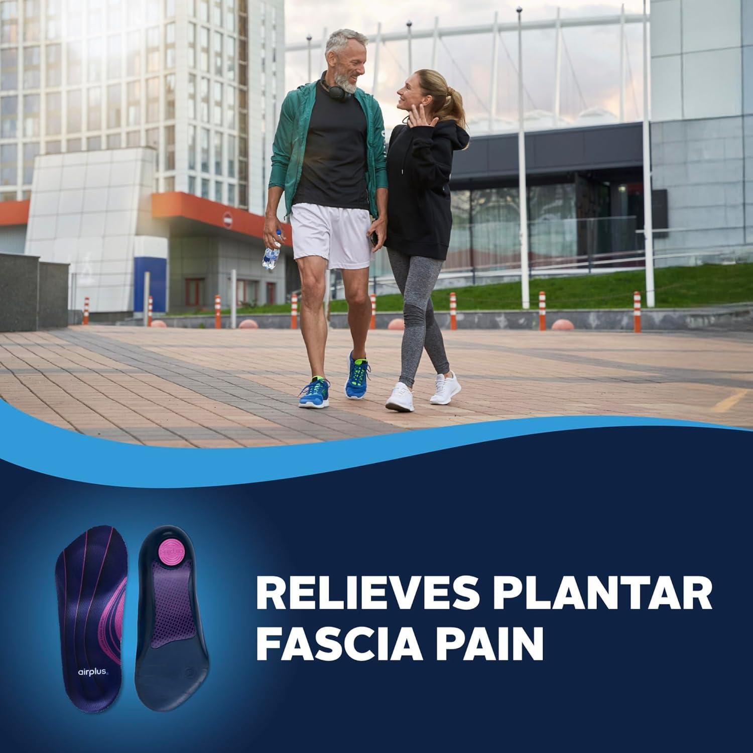 Plantillas Ortopédicas Airplus 3/4 para Fascitis Plantar - Gel y Soporte
