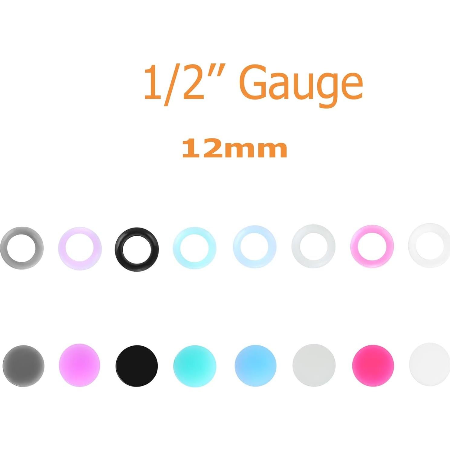 Tapones para Orejas de Silicona Juway 12mm - 16 Pares