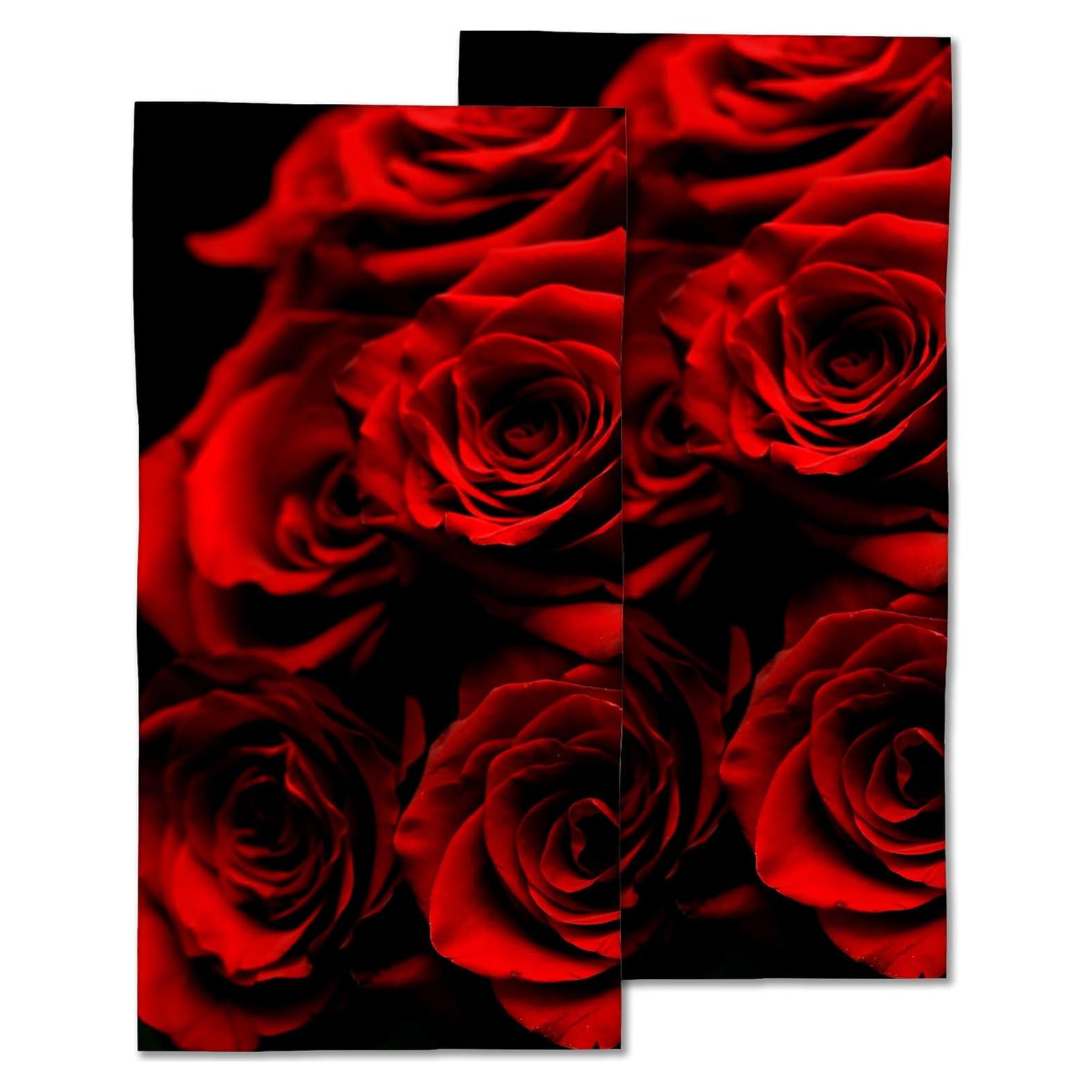 Juego de 2 Toallas de Mano CXULIN Microfibra Rosa Abstracto 35.6x72.1