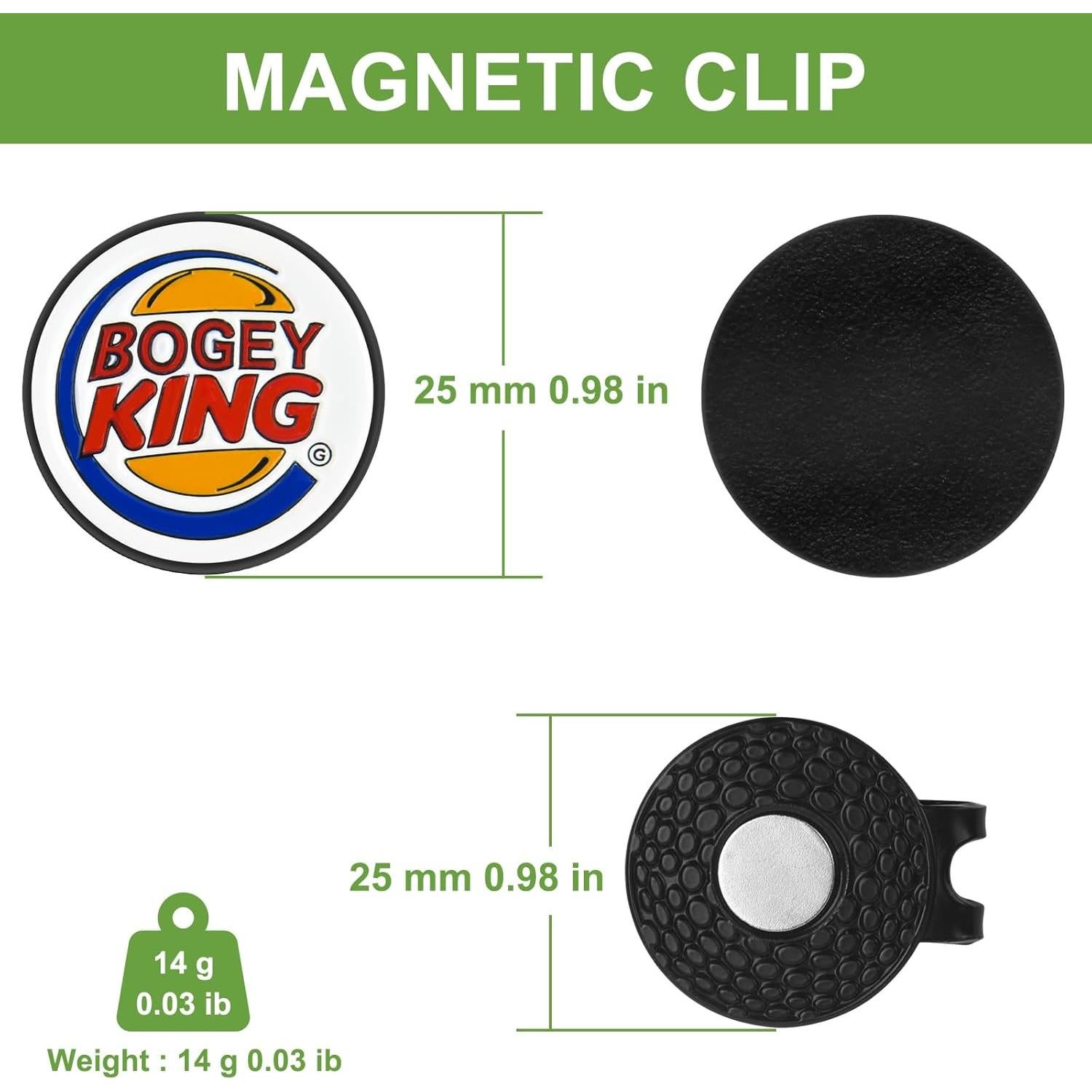 Marcador de Pelota de Golf ZZHAO con Clip Magnético 25 mm