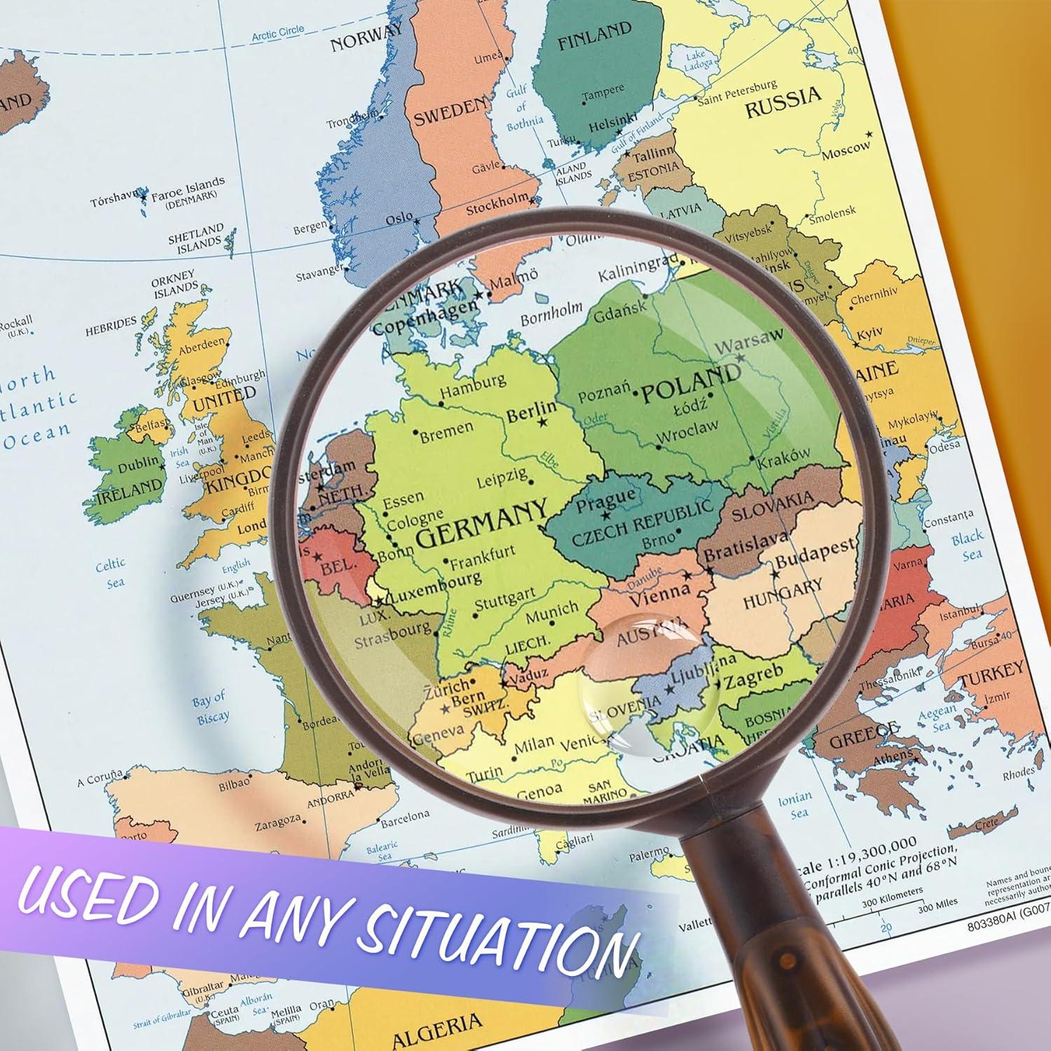 Lupa de Mano Lakei 10X 30X Acrílica 75mm Antideslizante