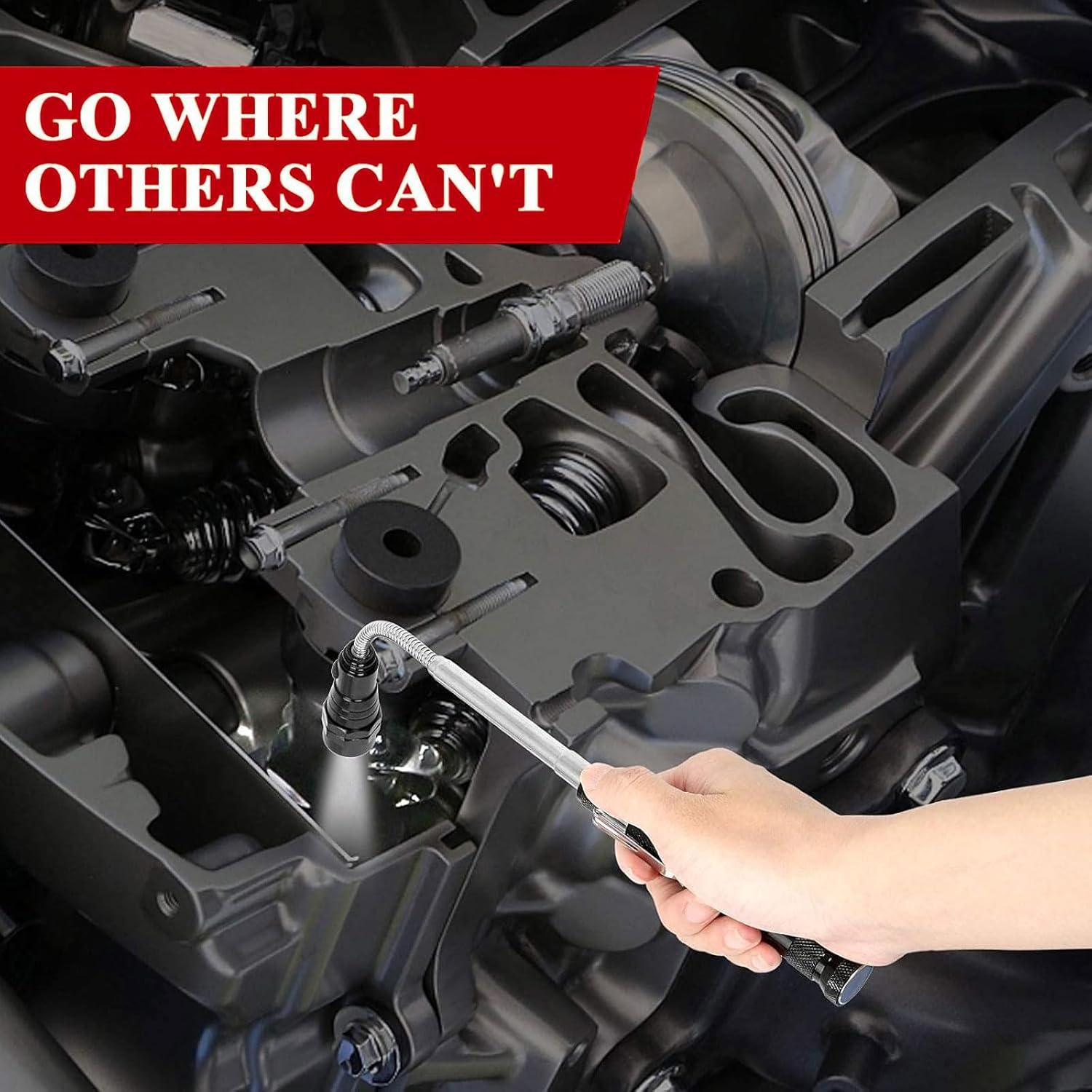 Herramienta de Recogida Magnética LED Biuonk 57 cm con Linterna