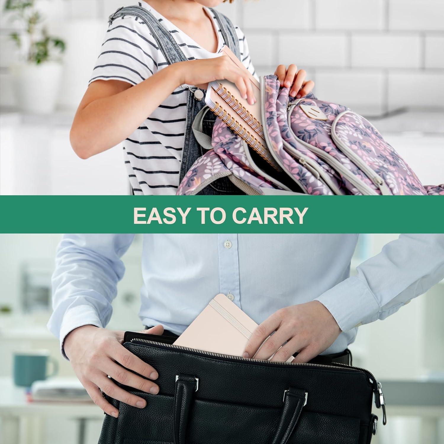 Cuadernos Espirales Utron Beige 5x7 - 3 Piezas 70 Hojas