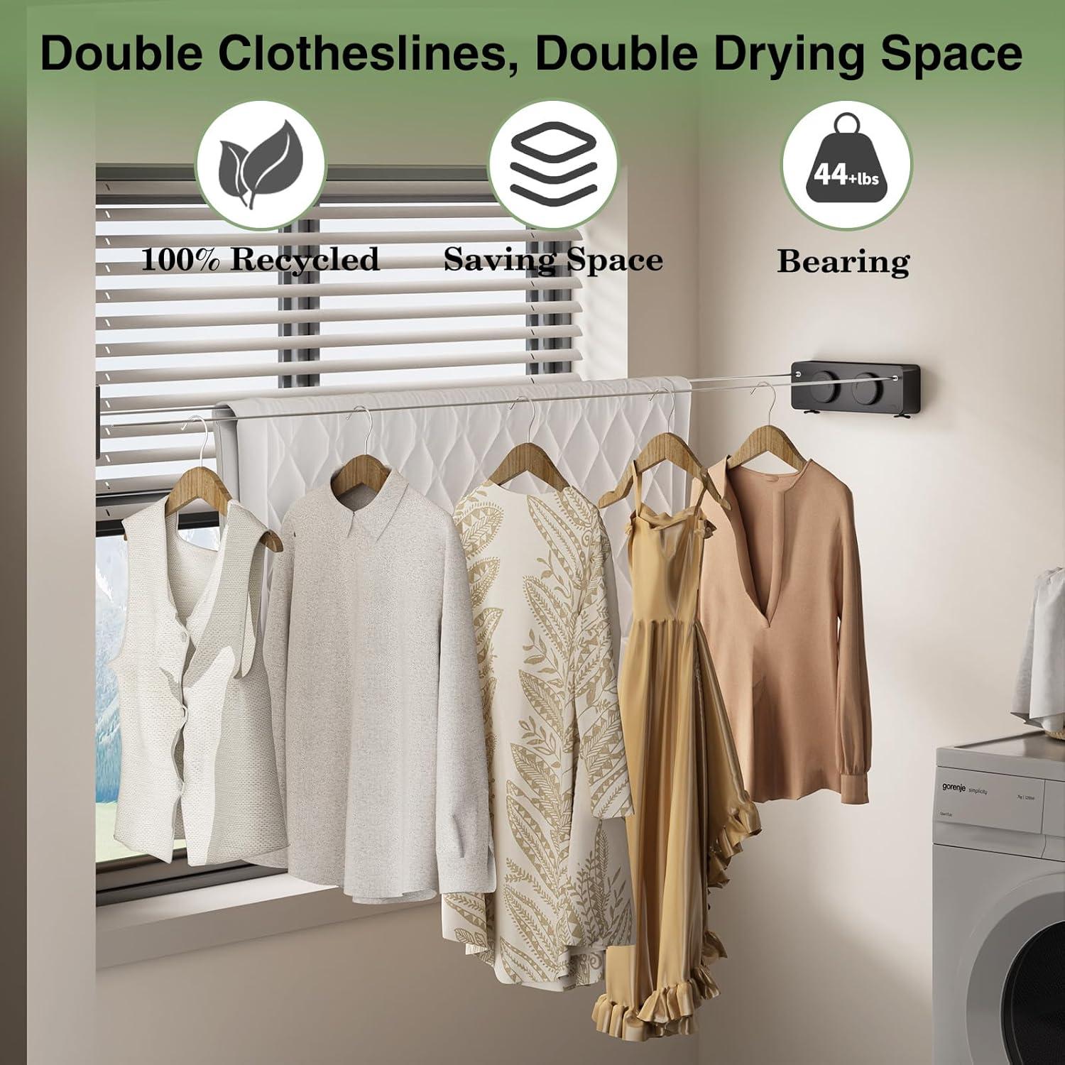 Cuerda de Ropa Retráctil Danpoo 4.2m Doble Alta Resistencia