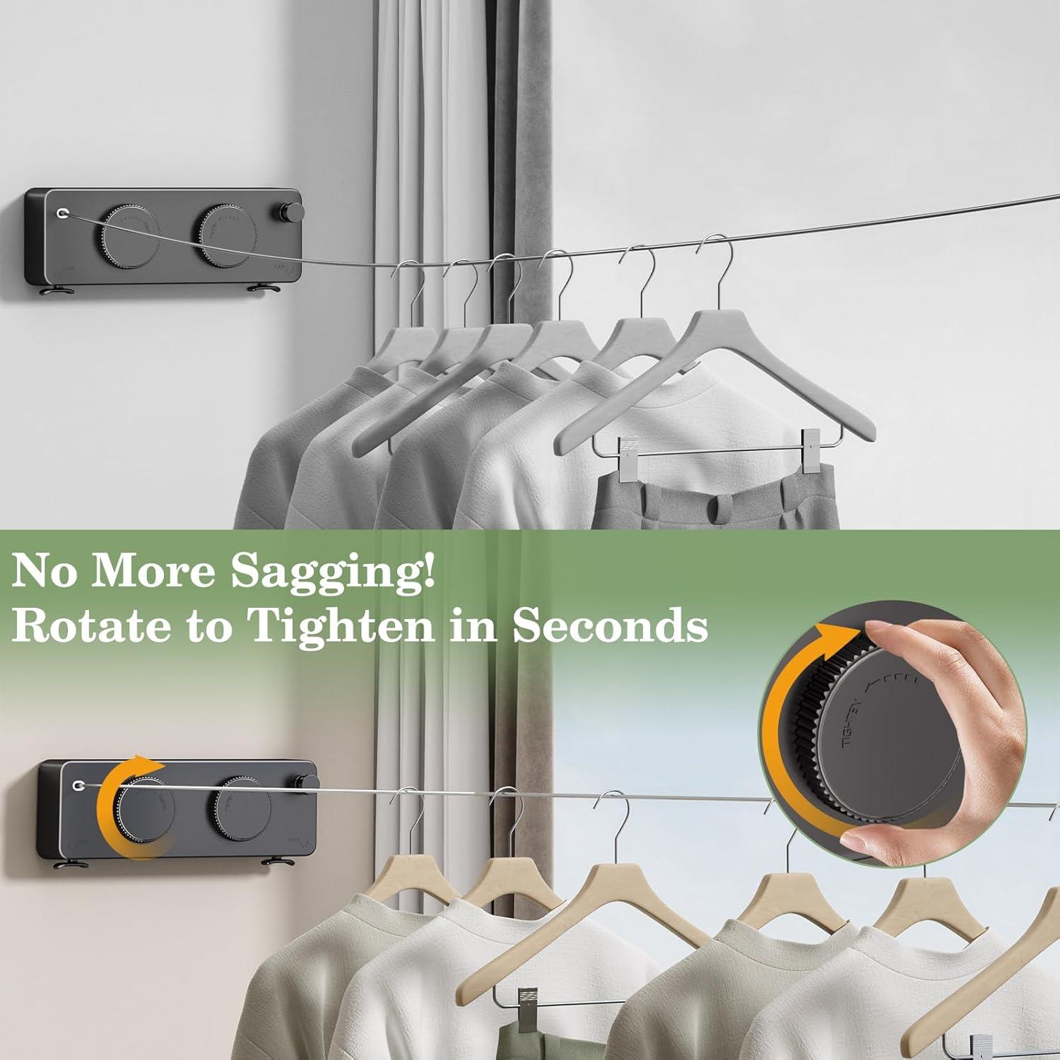 Cuerda de Ropa Retráctil Danpoo 4.2m Doble Alta Resistencia