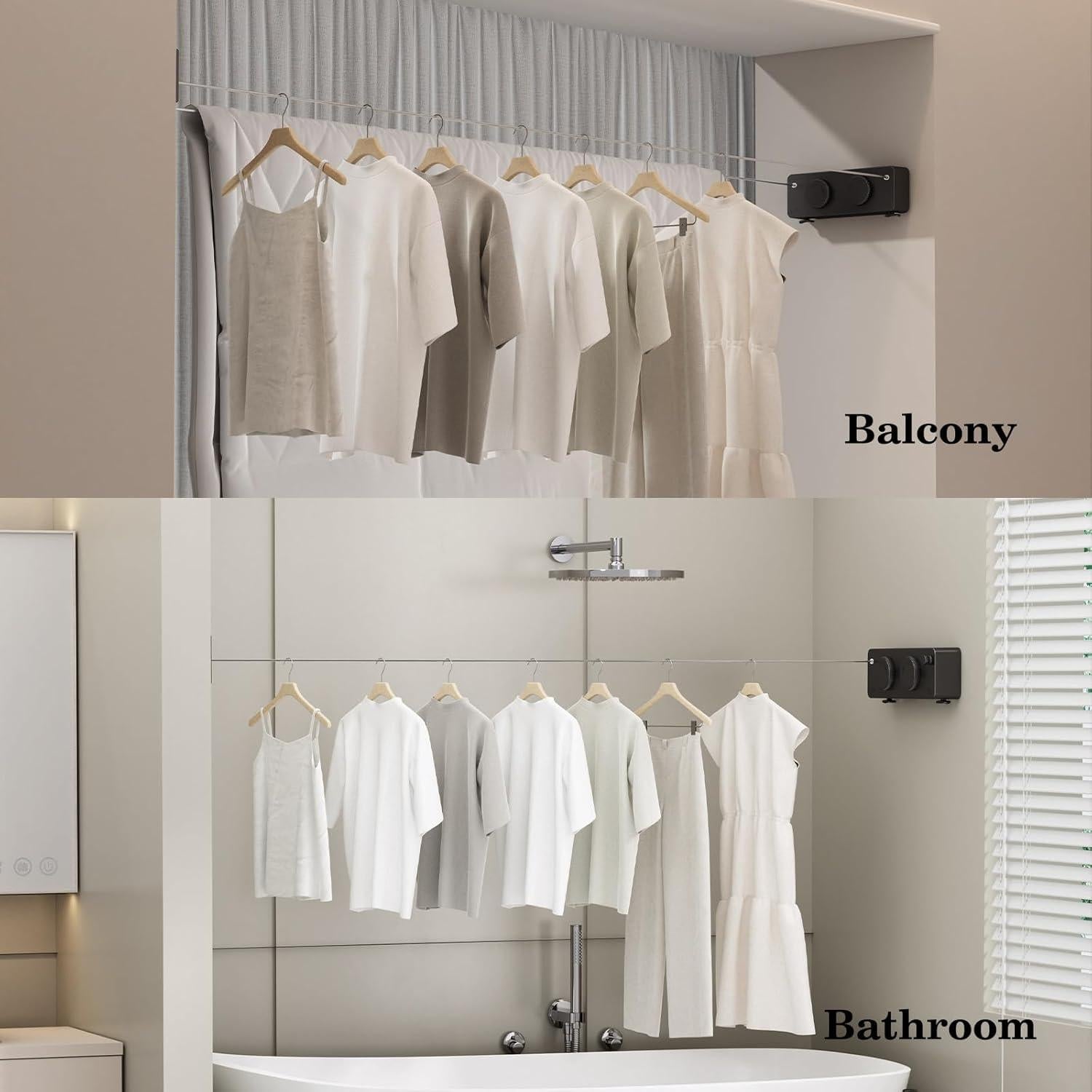 Cuerda de Ropa Retráctil Danpoo 4.2m Doble Alta Resistencia