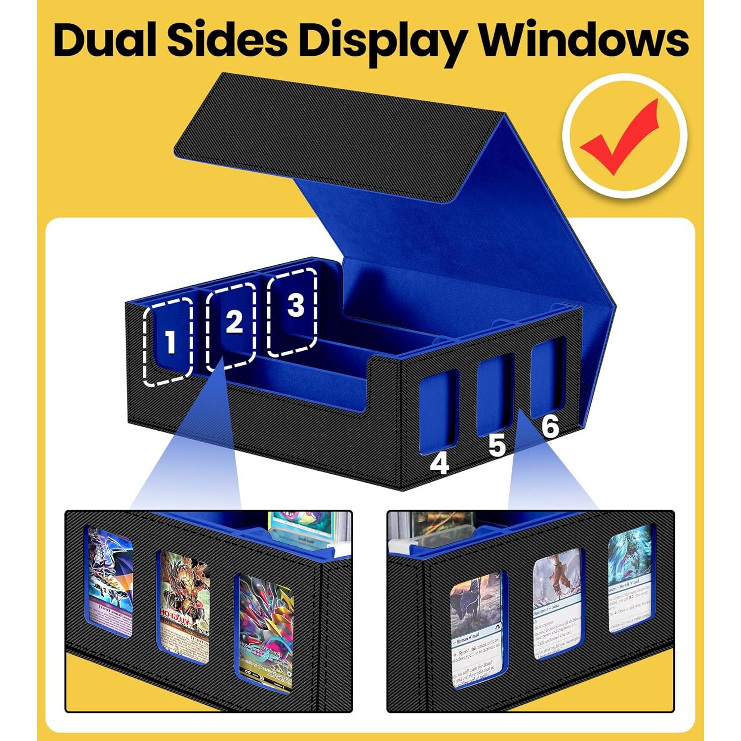 Caja de Almacenamiento para Cartas NEWLOOP 2400+ TCG Azul