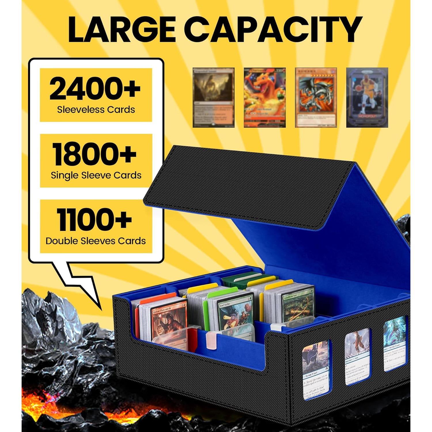 Caja de Almacenamiento para Cartas NEWLOOP 2400+ TCG Azul