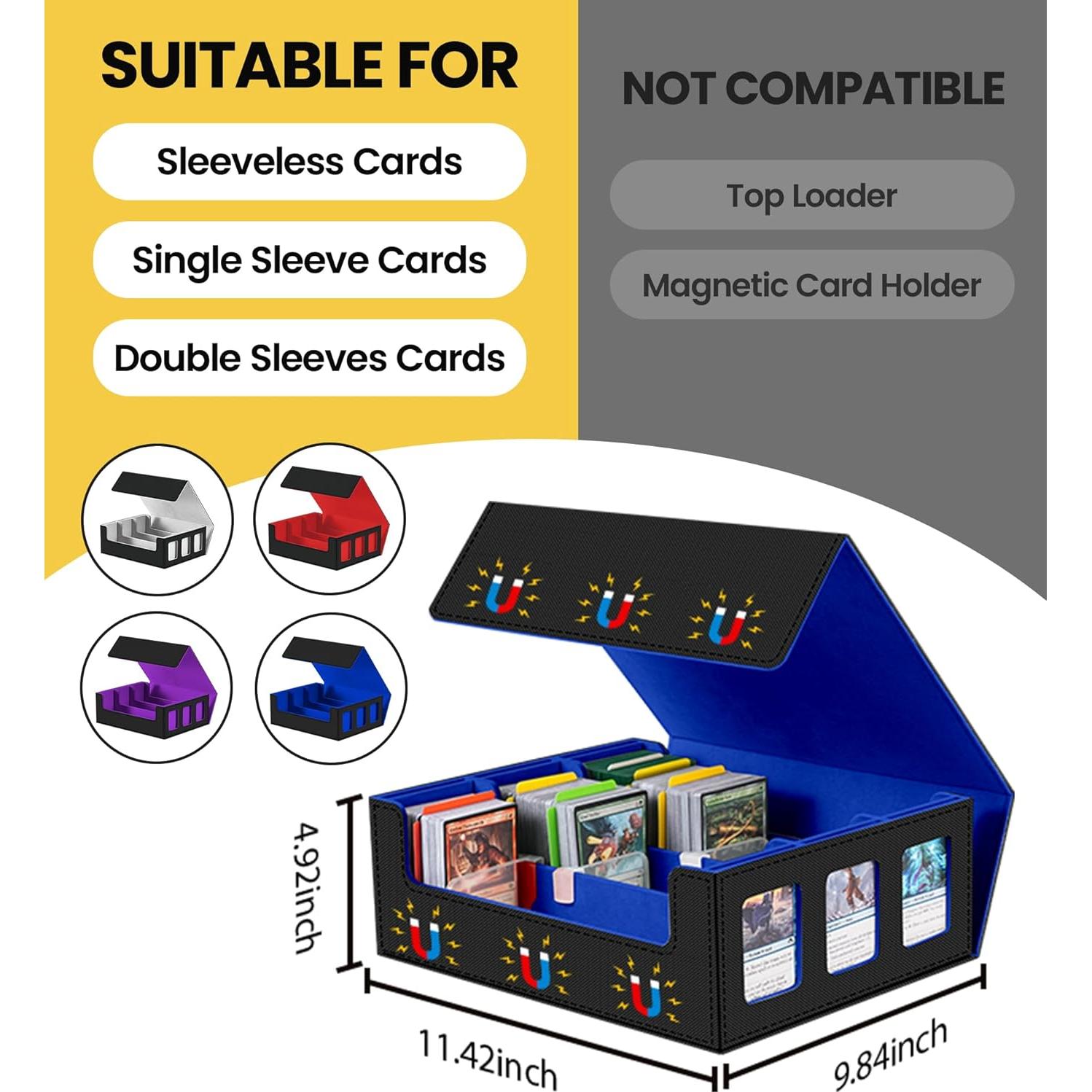 Caja de Almacenamiento para Cartas NEWLOOP 2400+ TCG Azul